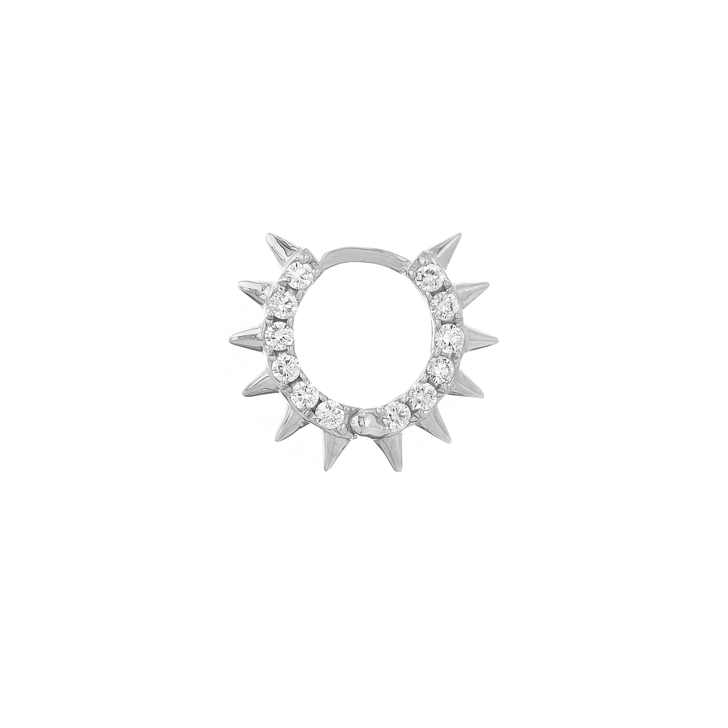 10MM HUGGIE EARRINGS | 14K WHITE GOLD | TM022372-14BDISC - Brownlee Jewelers