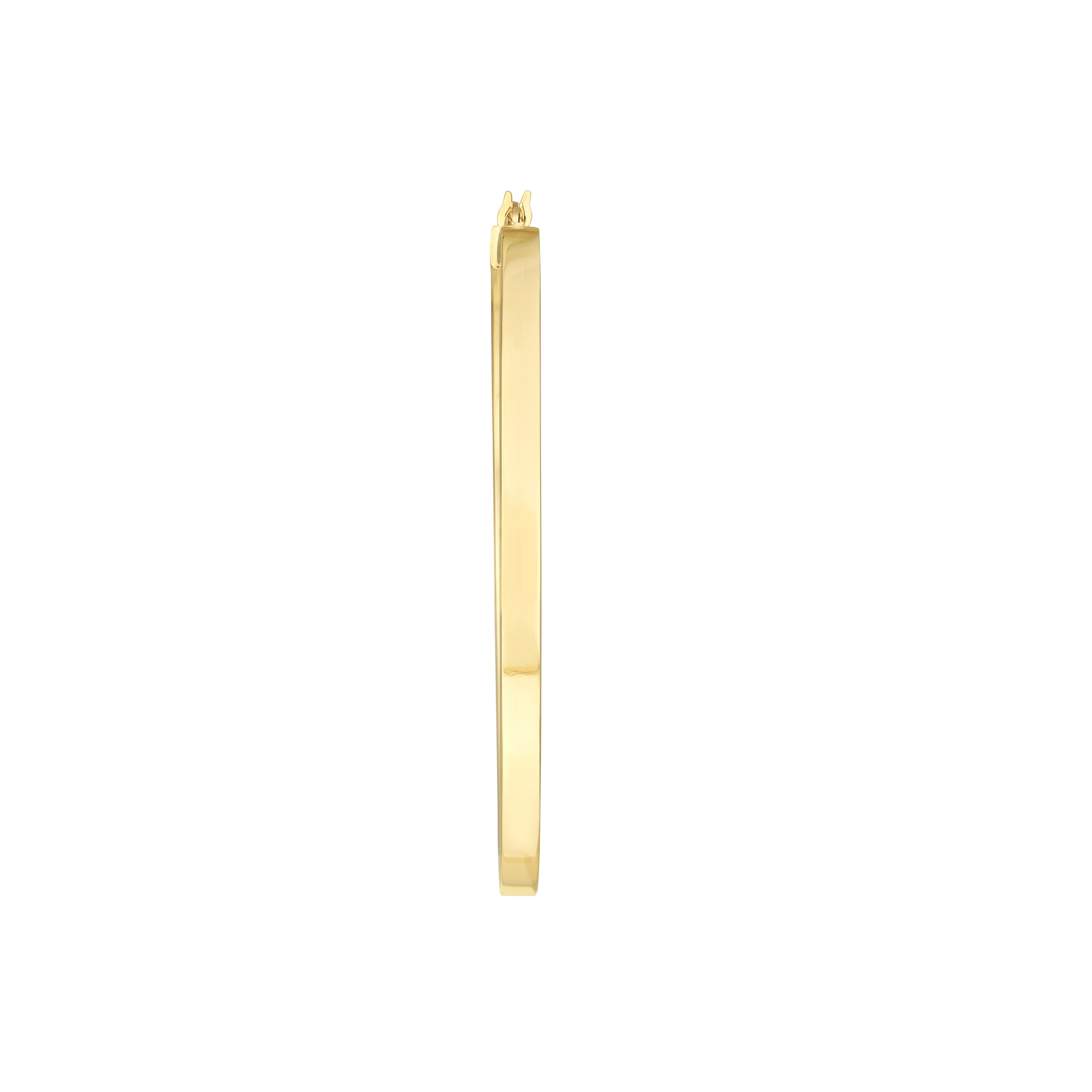 3MM X 50MM SQUARE ROUND HOOP EARRINGS | 14K YELLOW GOLD | TM022374-14Y - Brownlee Jewelers