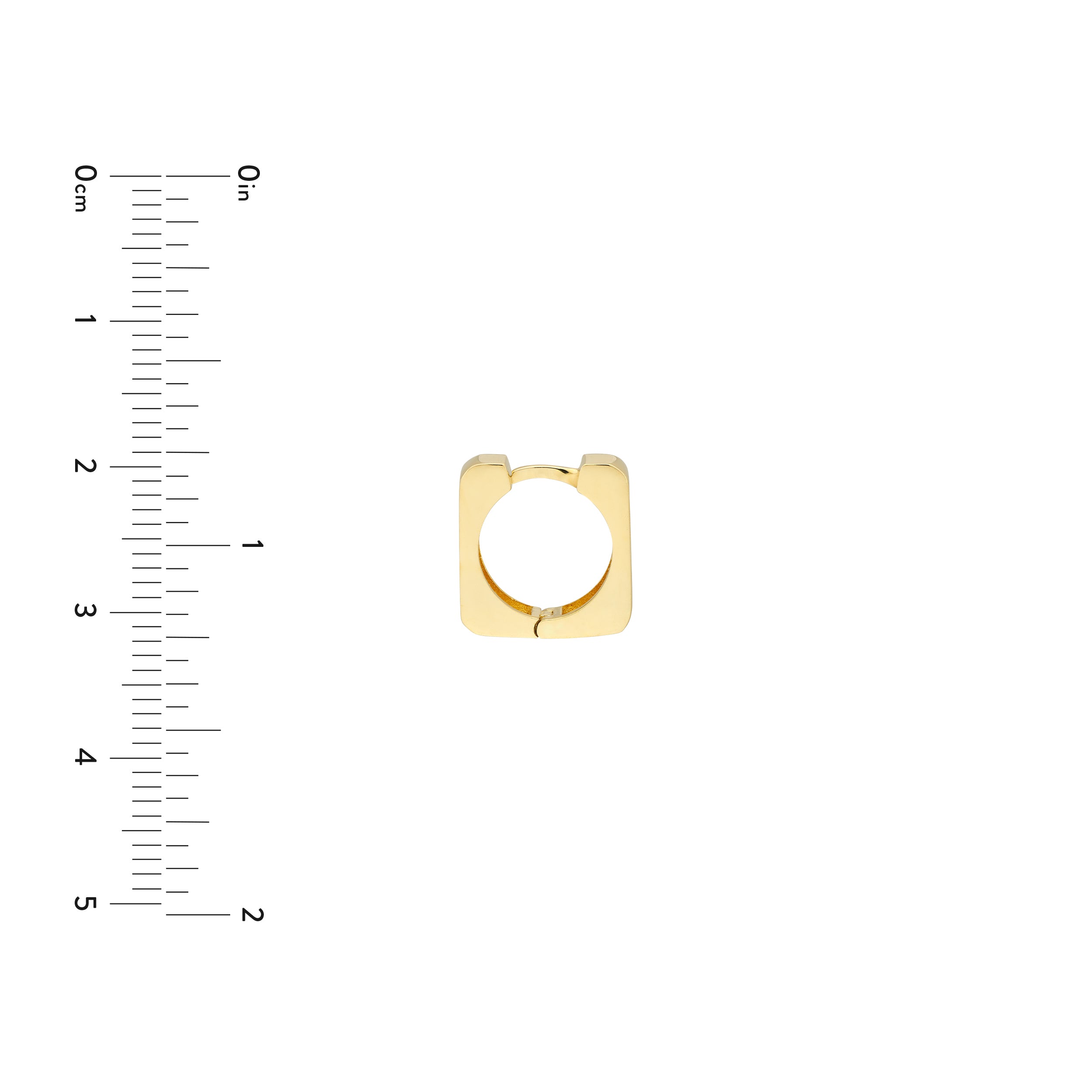 12.3MM SQUARE HUGGIE EARRINGS | 14K YELLOW GOLD | TM022643-14Y - Brownlee Jewelers
