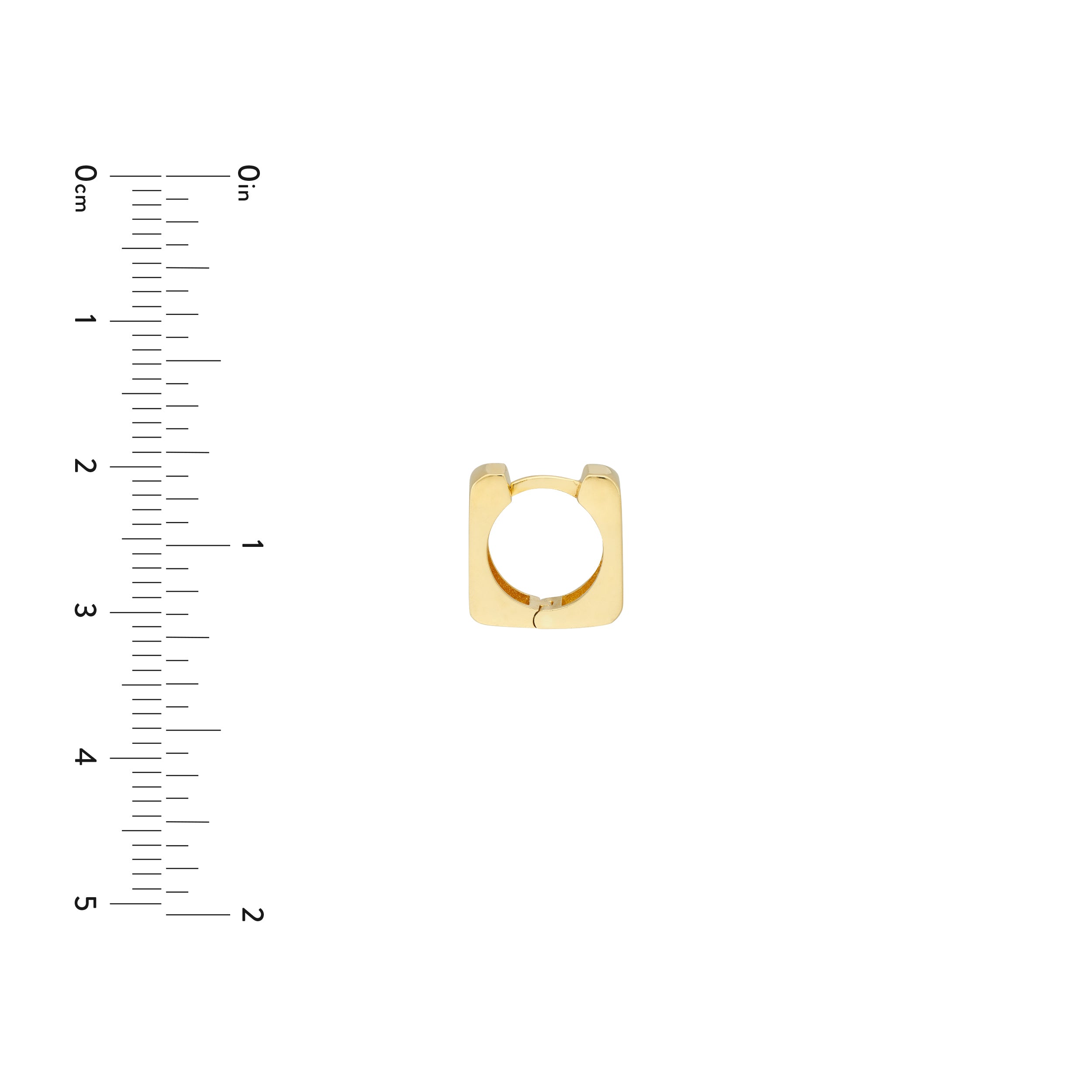 10.5MM SQUARE HUGGIE EARRINGS | 14K YELLOW GOLD | TM022650-14Y - Brownlee Jewelers