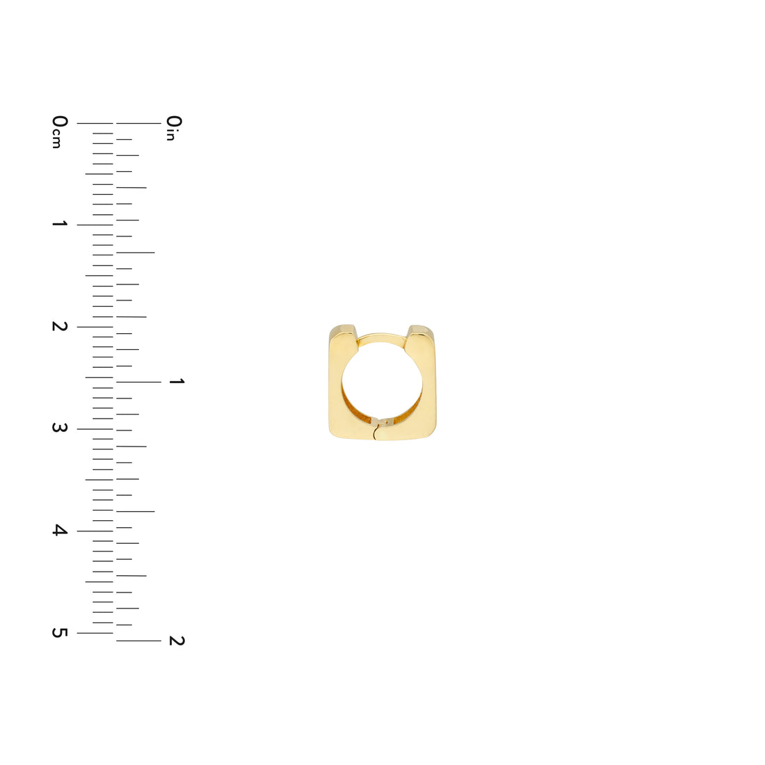 10.5MM SQUARE HUGGIE EARRINGS | 14K YELLOW GOLD | TM022650-14Y - Brownlee Jewelers