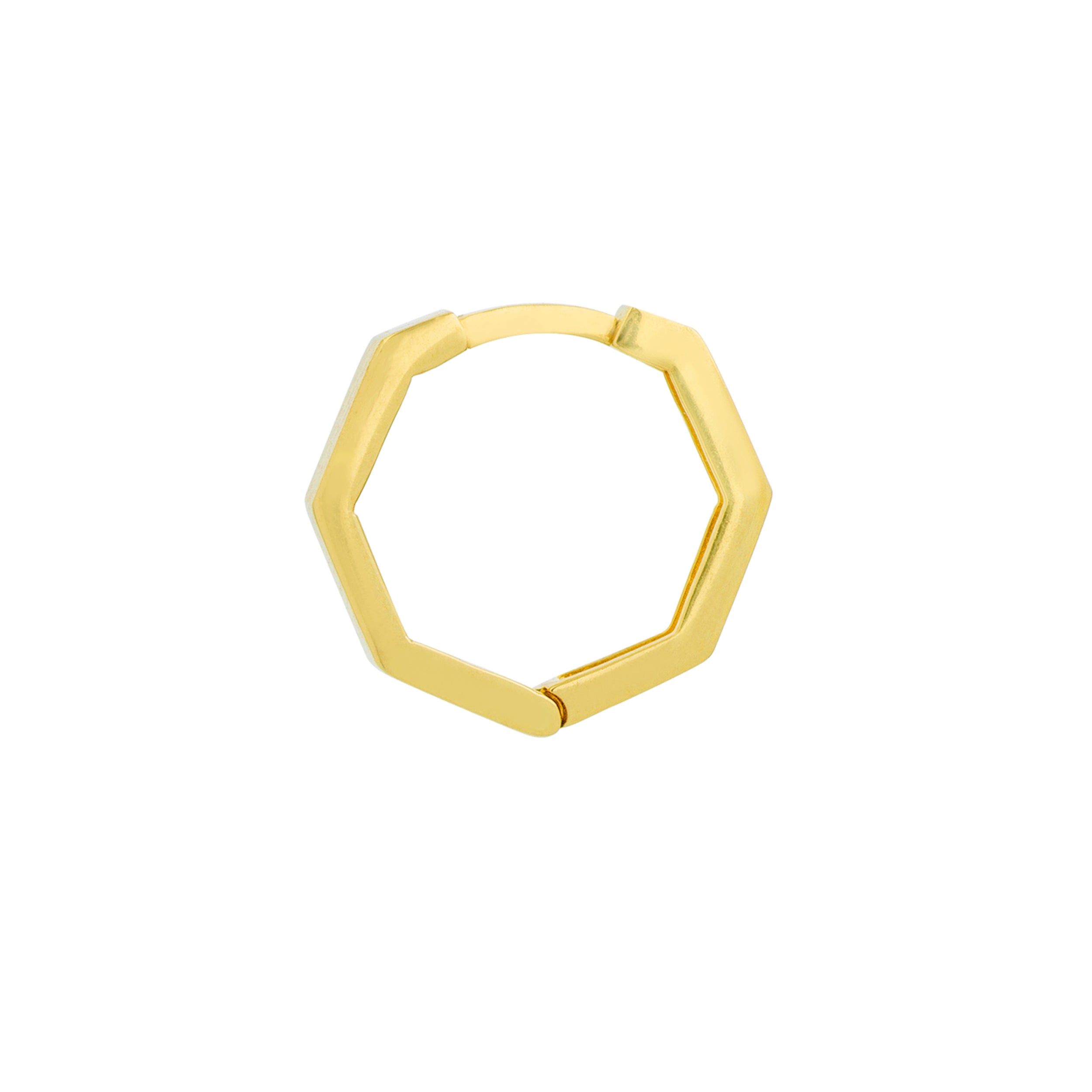 HEXAGON HUGGIE EARRINGS | 14K YELLOW GOLD | TM022655-14Y - Brownlee Jewelers