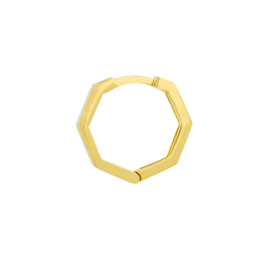 HEXAGON HUGGIE EARRINGS | 14K YELLOW GOLD | TM022655-14Y - Brownlee Jewelers