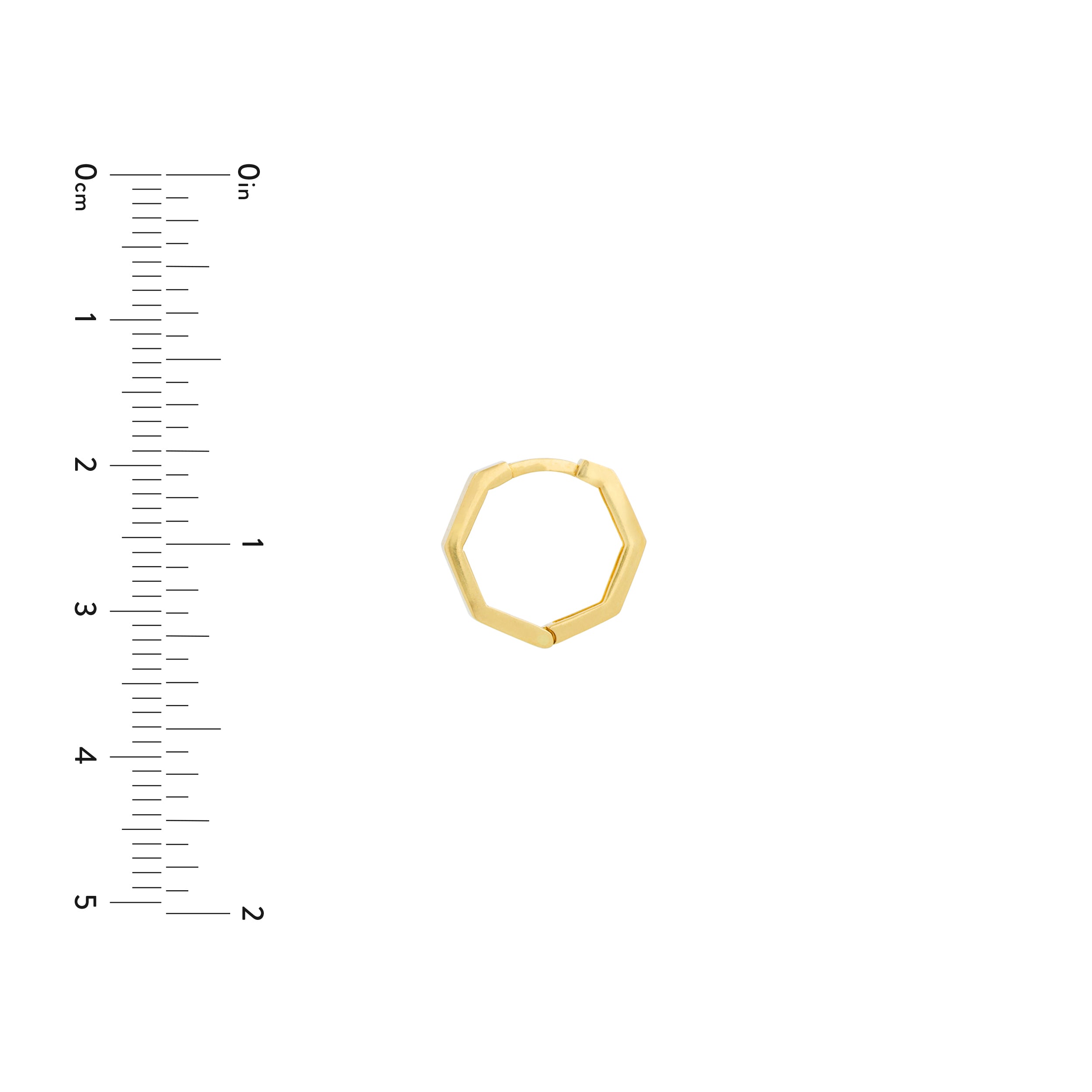 HEXAGON HUGGIE EARRINGS | 14K YELLOW GOLD | TM022655-14Y - Brownlee Jewelers