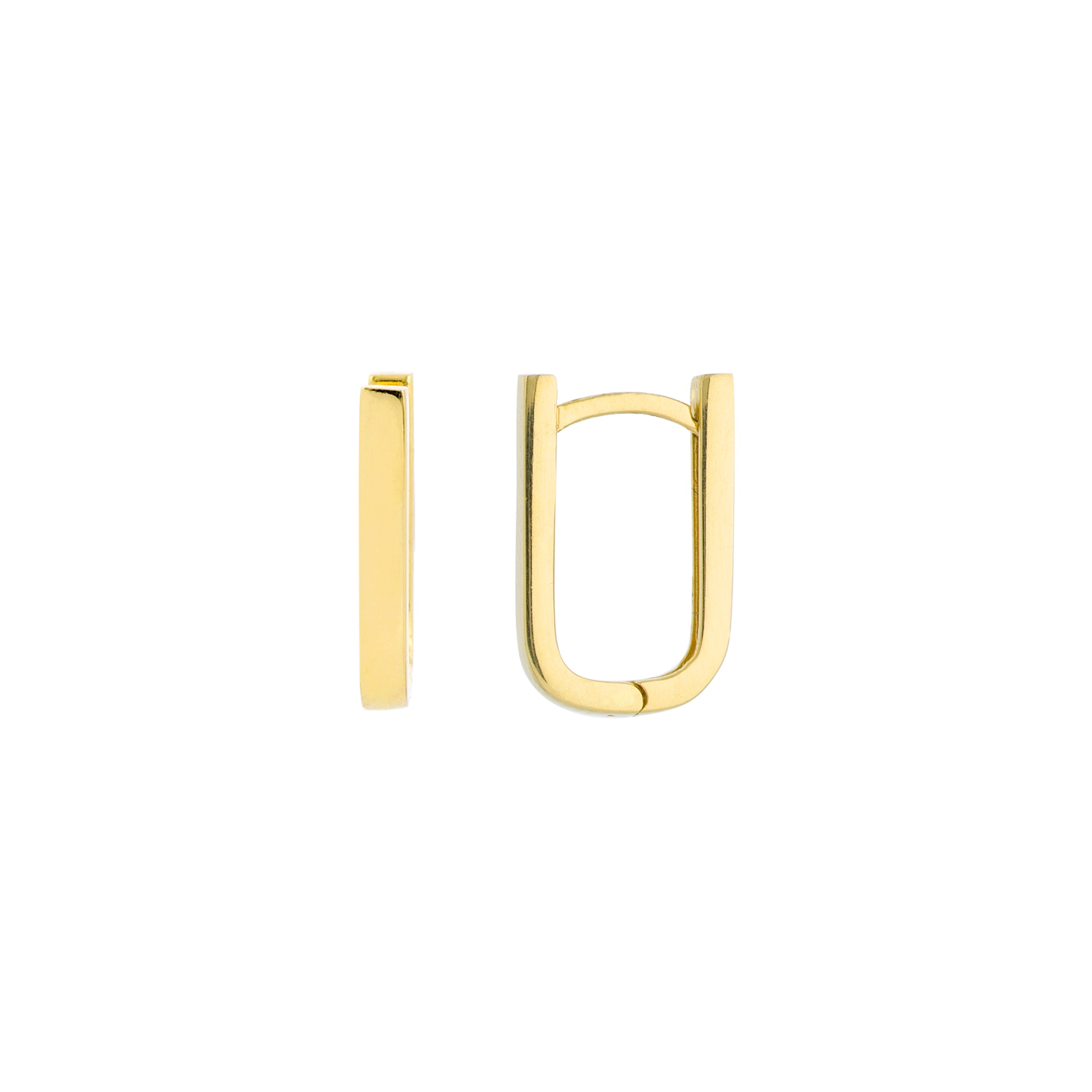 THIN PAPERCLIP HOOP EARRINGS | 14K YELLOW GOLD | TM022657-14Y - Brownlee Jewelers