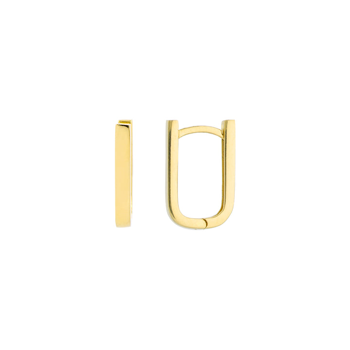 THIN PAPERCLIP HOOP EARRINGS | 14K YELLOW GOLD | TM022657-14Y - Brownlee Jewelers