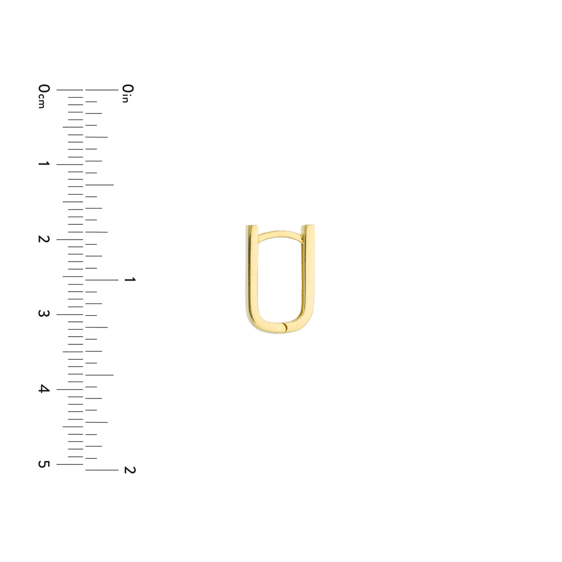 THIN PAPERCLIP HOOP EARRINGS | 14K YELLOW GOLD | TM022657-14Y - Brownlee Jewelers