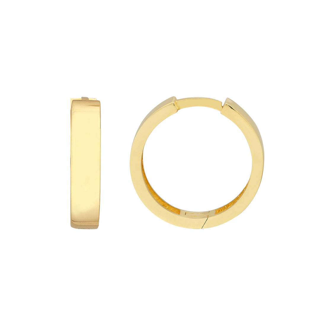 3.45MM X 15.5MM ROUND HUGGIE EARRINGS | 14K YELLOW GOLD | TM022707-14Y - Brownlee Jewelers