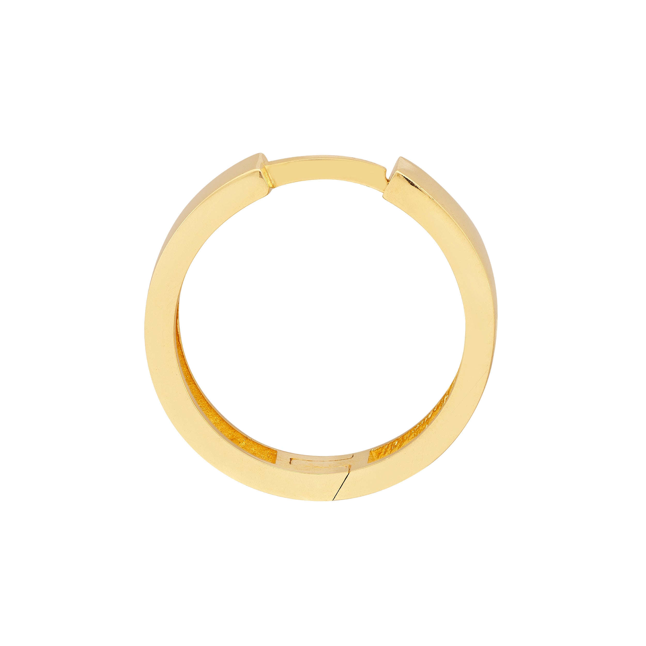 3.45MM X 15.5MM ROUND HUGGIE EARRINGS | 14K YELLOW GOLD | TM022707-14Y - Brownlee Jewelers