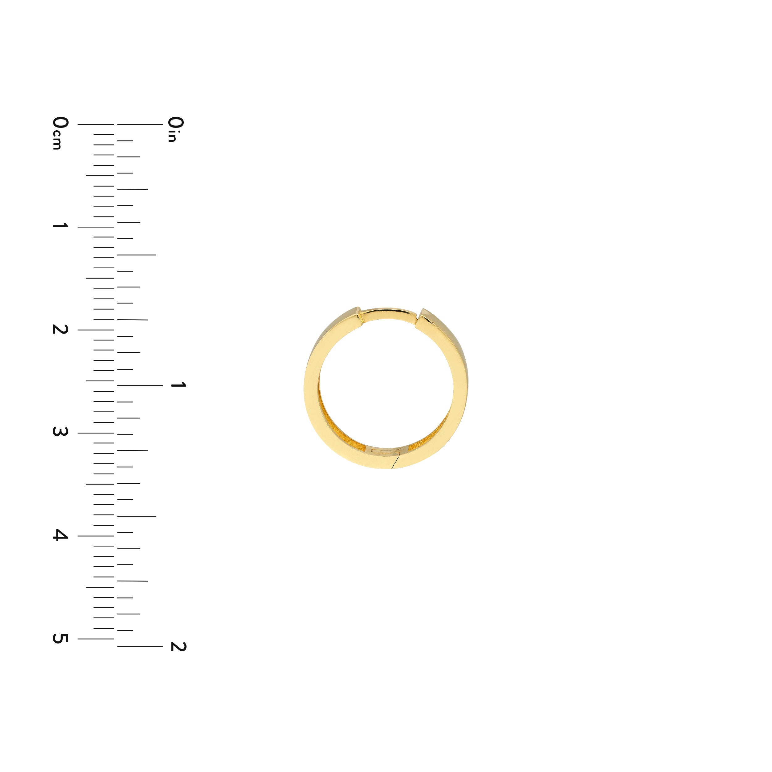 3.45MM X 15.5MM ROUND HUGGIE EARRINGS | 14K YELLOW GOLD | TM022707-14Y - Brownlee Jewelers