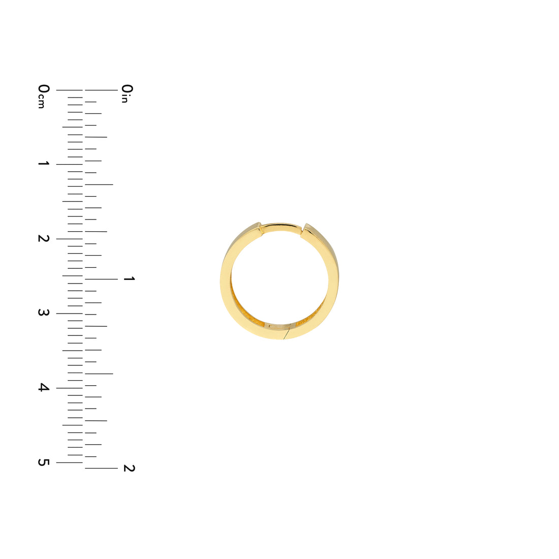3.45MM X 15.5MM ROUND HUGGIE EARRINGS | 14K YELLOW GOLD | TM022707-14Y - Brownlee Jewelers