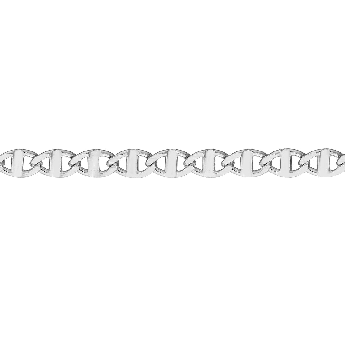 10" 2.2MM ADJUSTABLE MARINER CHAIN ANKLET | 14K WHITE GOLD | TM022783-14B - Brownlee Jewelers