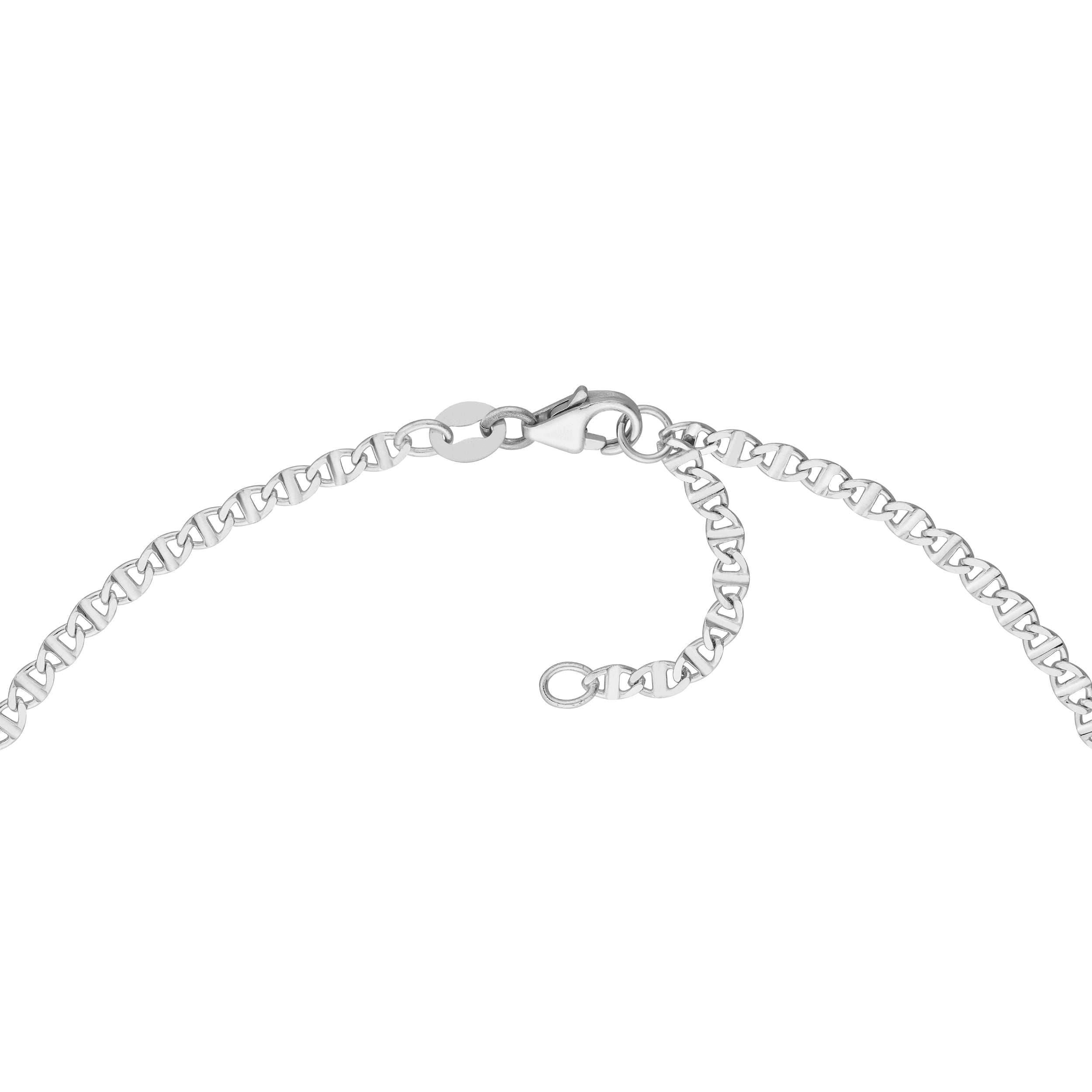 10" 2.2MM ADJUSTABLE MARINER CHAIN ANKLET | 14K WHITE GOLD | TM022783-14B - Brownlee Jewelers