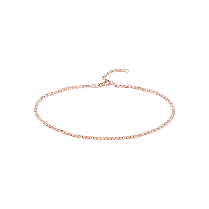 10" 2.2MM ADJUSTABLE MARINER CHAIN ANKLET | 14K ROSE GOLD | TM022783-14K - Brownlee Jewelers