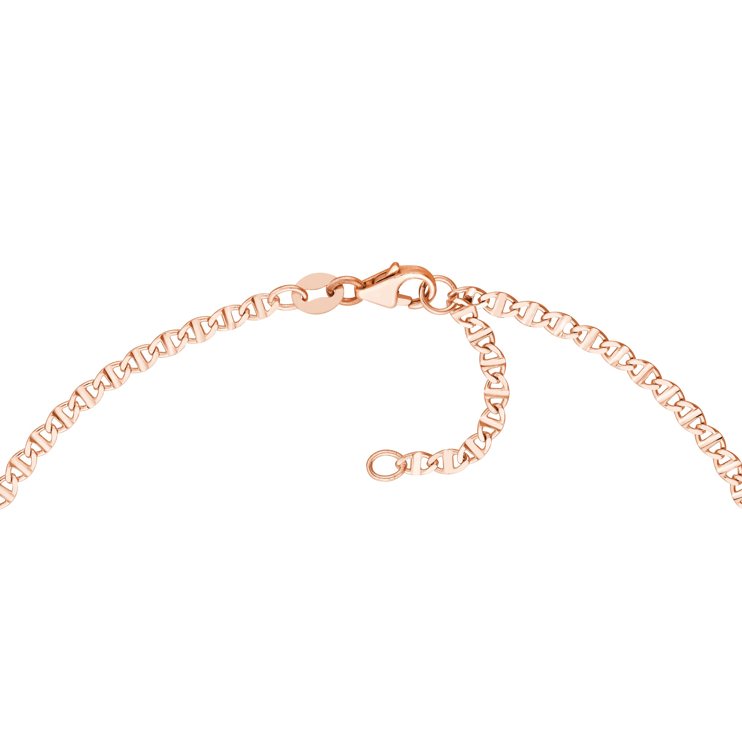 10" 2.2MM ADJUSTABLE MARINER CHAIN ANKLET | 14K ROSE GOLD | TM022783-14K - Brownlee Jewelers