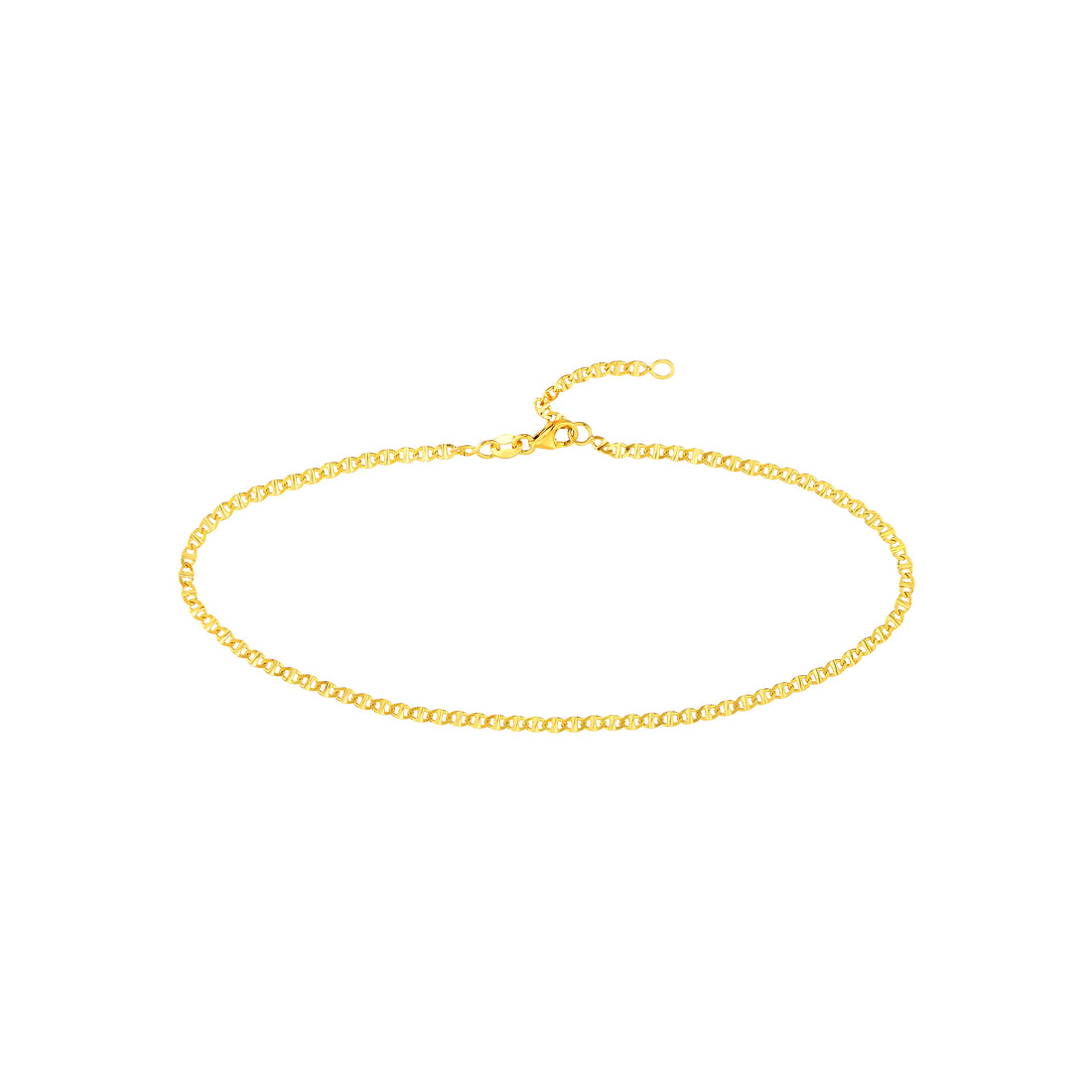 10" 2.2MM ADJUSTABLE MARINER CHAIN ANKLET | 14K YELLOW GOLD | TM022783-14Y - Brownlee Jewelers