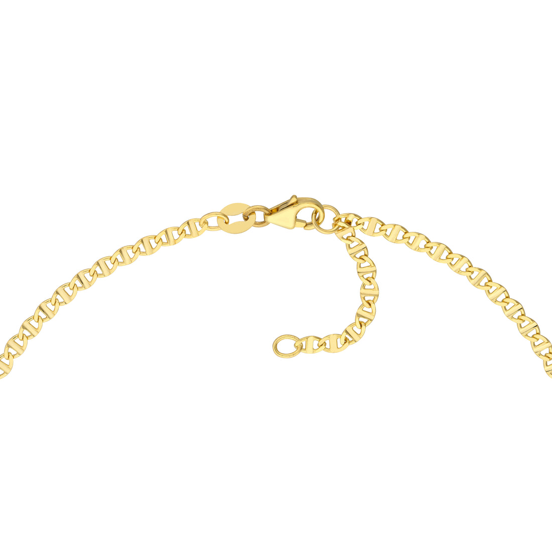 10" 2.2MM ADJUSTABLE MARINER CHAIN ANKLET | 14K YELLOW GOLD | TM022783-14Y - Brownlee Jewelers