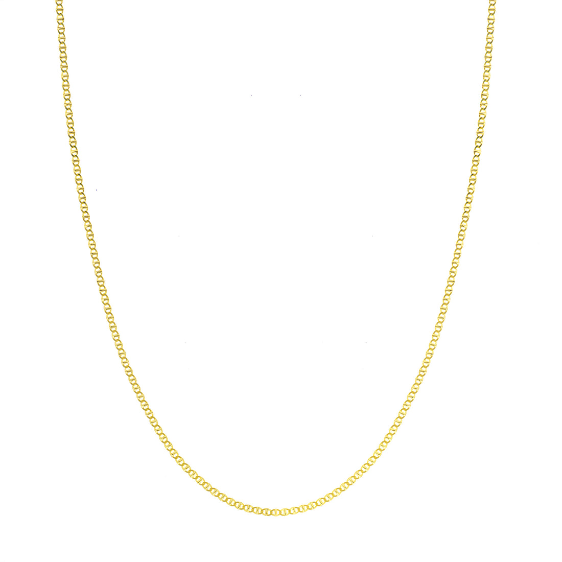 18" 2.2MM FLAT MARINER CHAIN NECKLACE | 14K YELLOW GOLD | TM022784-14Y - Brownlee Jewelers