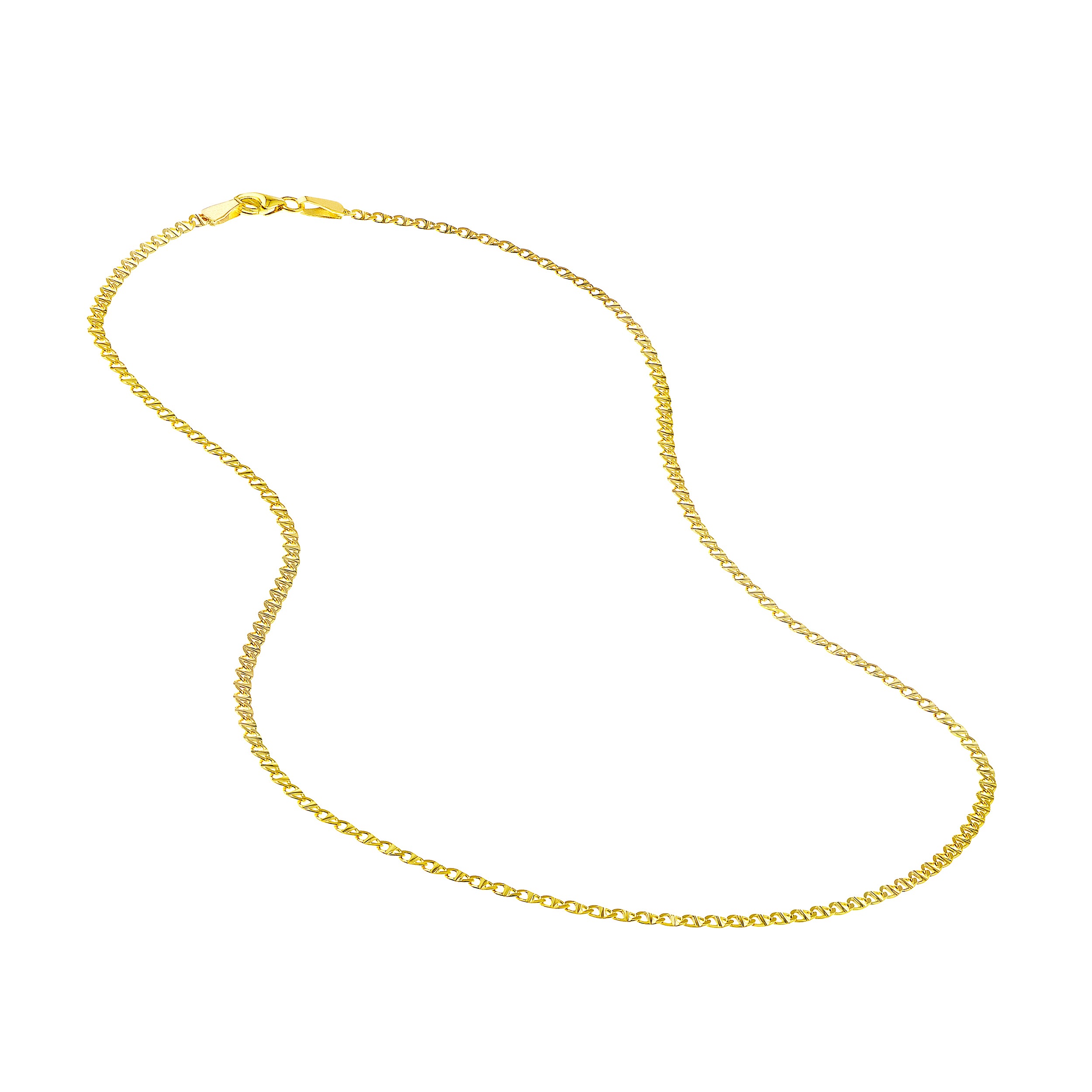 20" 2.2MM FLAT MARINER CHAIN NECKLACE | 14K YELLOW GOLD | TM022784-14Y - Brownlee Jewelers