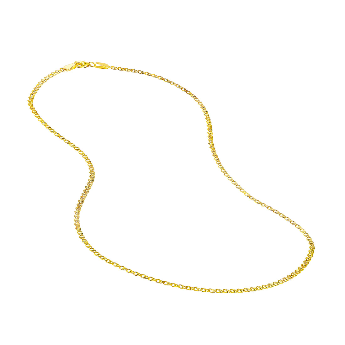 20" 2.2MM FLAT MARINER CHAIN NECKLACE | 14K YELLOW GOLD | TM022784-14Y - Brownlee Jewelers