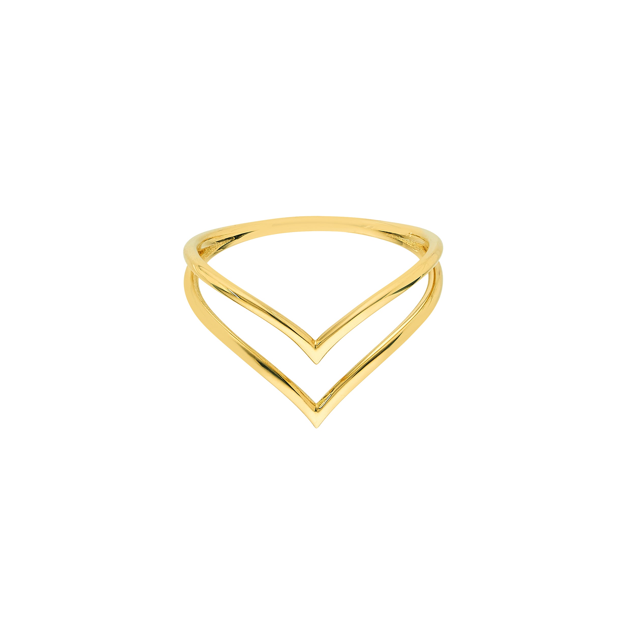 DOUBLE CHEVRON RING SIZE 7 | 14K YELLOW GOLD | TM022898-14Y - Brownlee Jewelers