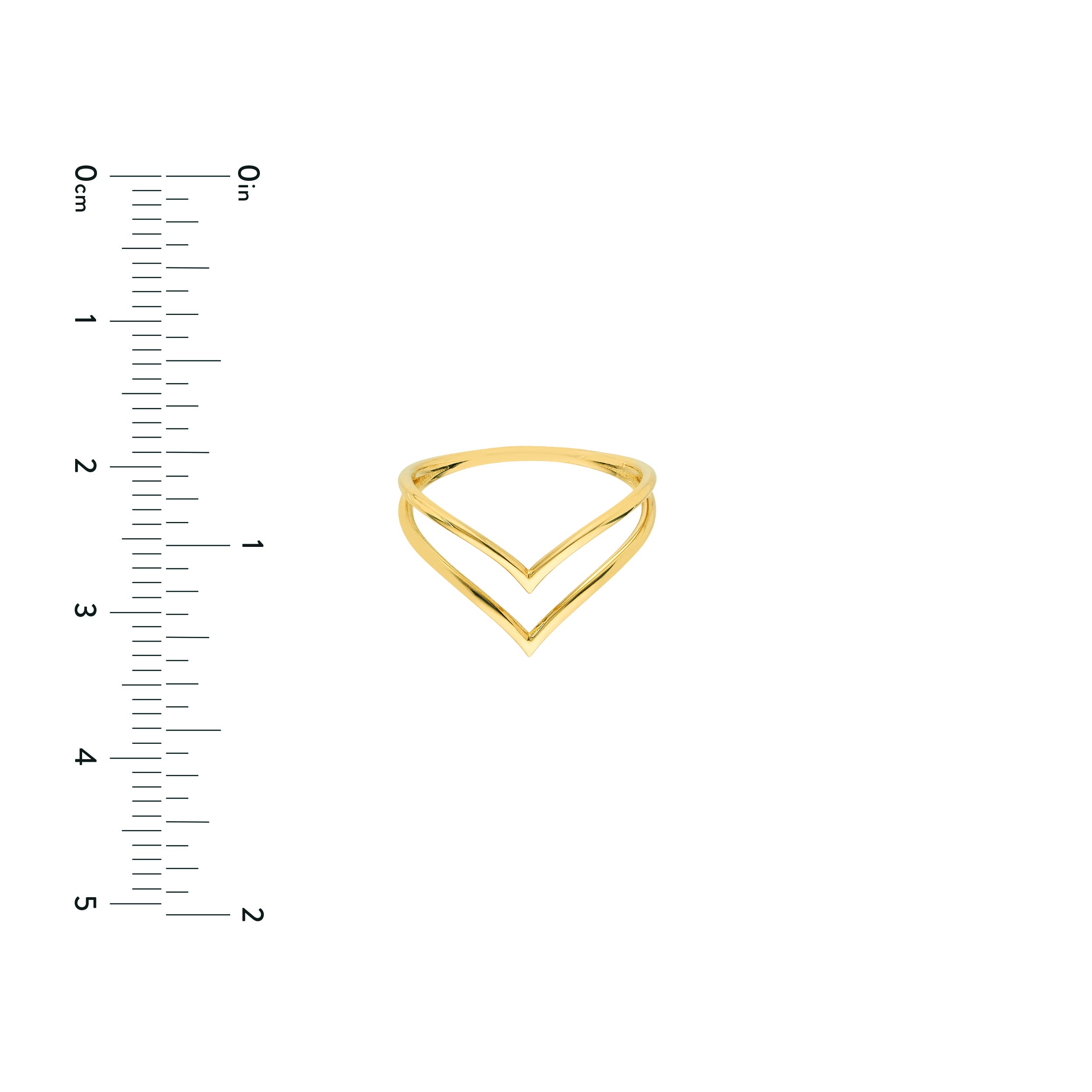 DOUBLE CHEVRON RING SIZE 7 | 14K YELLOW GOLD | TM022898-14Y - Brownlee Jewelers