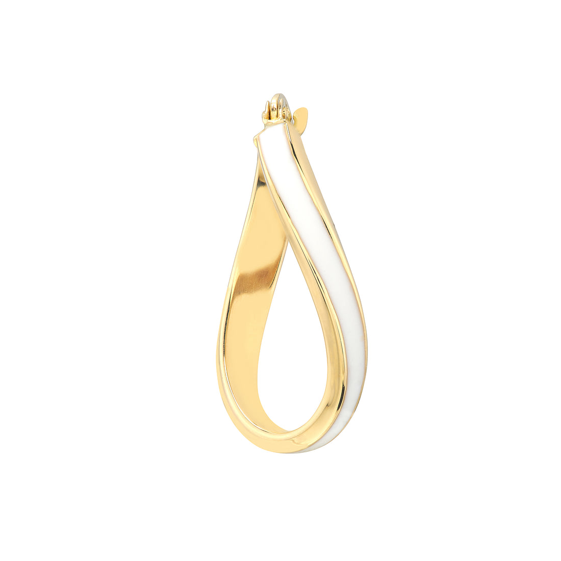 TWISTED ENAMEL HOOP EARRINGS | 14K YELLOW GOLD | TM023427-14Y - Brownlee Jewelers