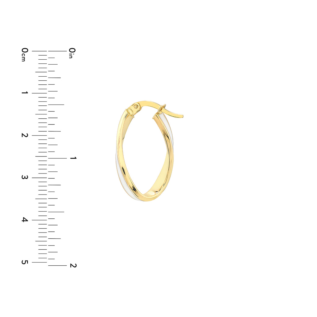 TWISTED ENAMEL HOOP EARRINGS | 14K YELLOW GOLD | TM023427-14Y - Brownlee Jewelers