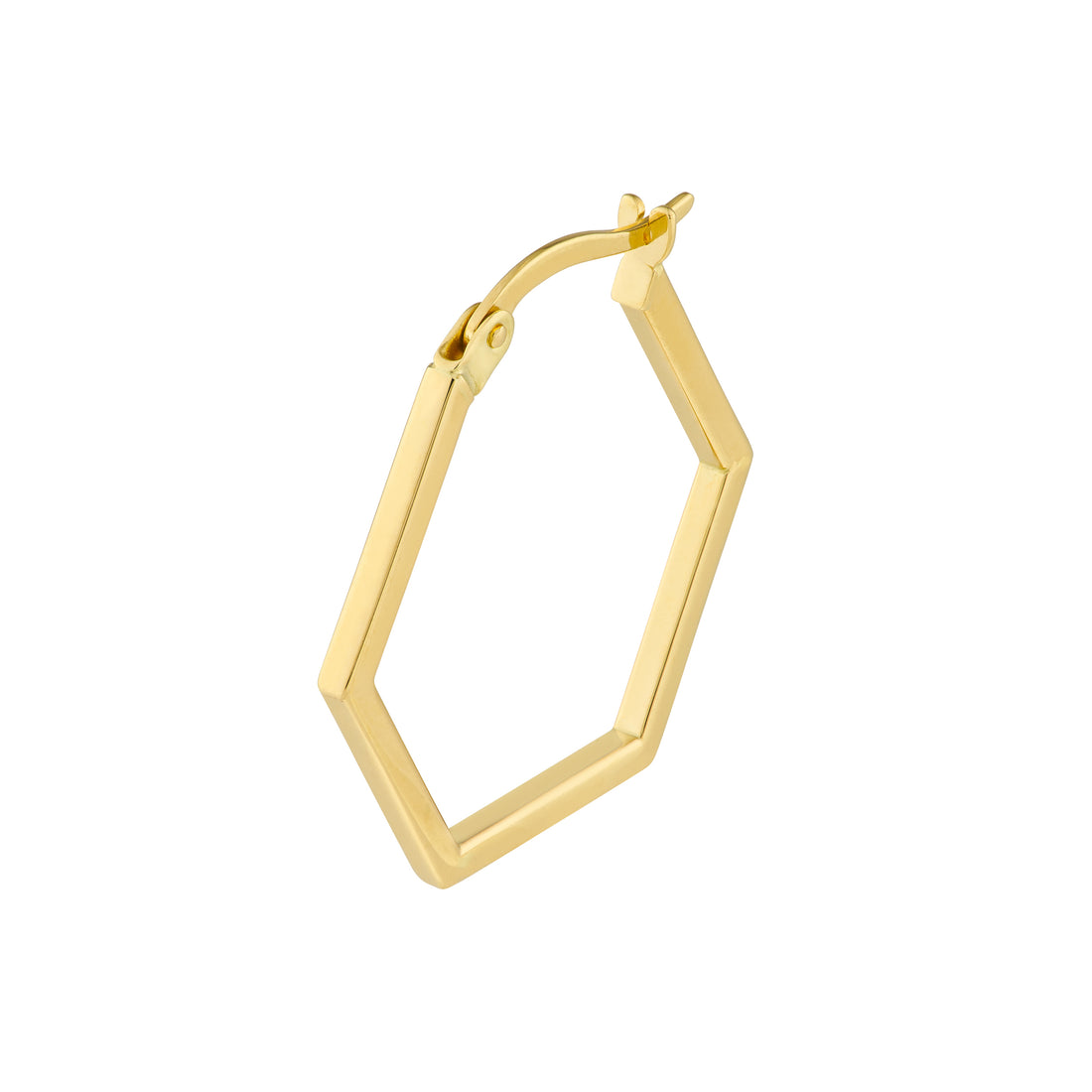 20MM HEXAGON HOOP EARRINGS | 14K YELLOW GOLD | TM023437-14Y - Brownlee Jewelers