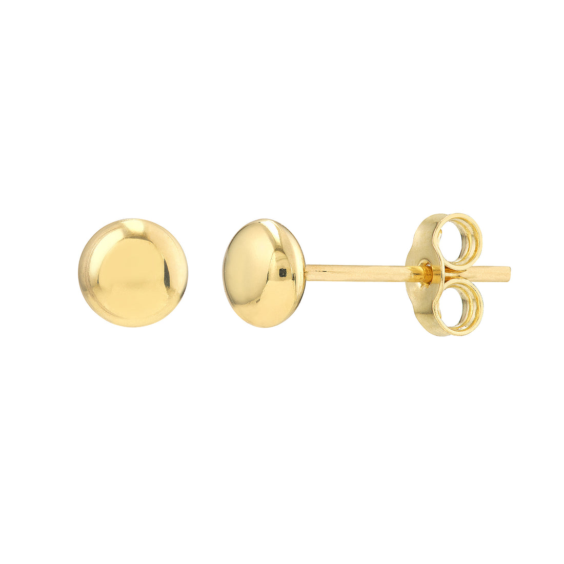 4.5MM FLAT ROUND PEBBLE STUD EARRINGS | 14K YELLOW GOLD | TM023439-14Y - Brownlee Jewelers