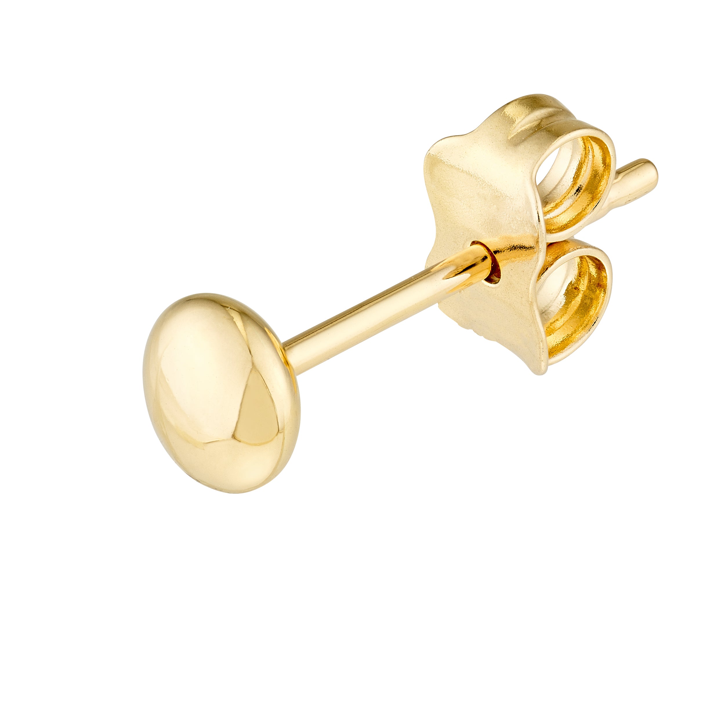 4.5MM FLAT ROUND PEBBLE STUD EARRINGS | 14K YELLOW GOLD | TM023439-14Y - Brownlee Jewelers
