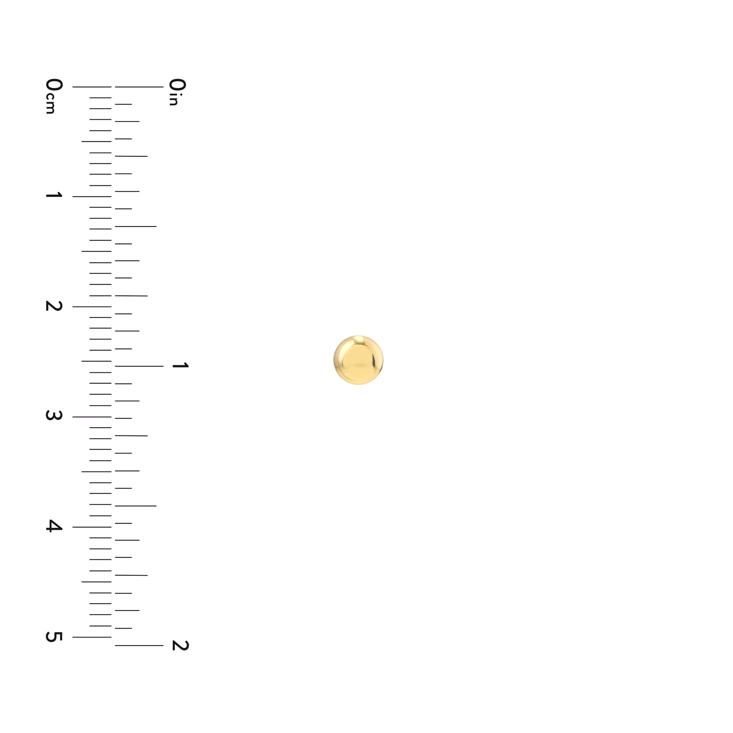 4.5MM FLAT ROUND PEBBLE STUD EARRINGS | 14K YELLOW GOLD | TM023439-14Y - Brownlee Jewelers