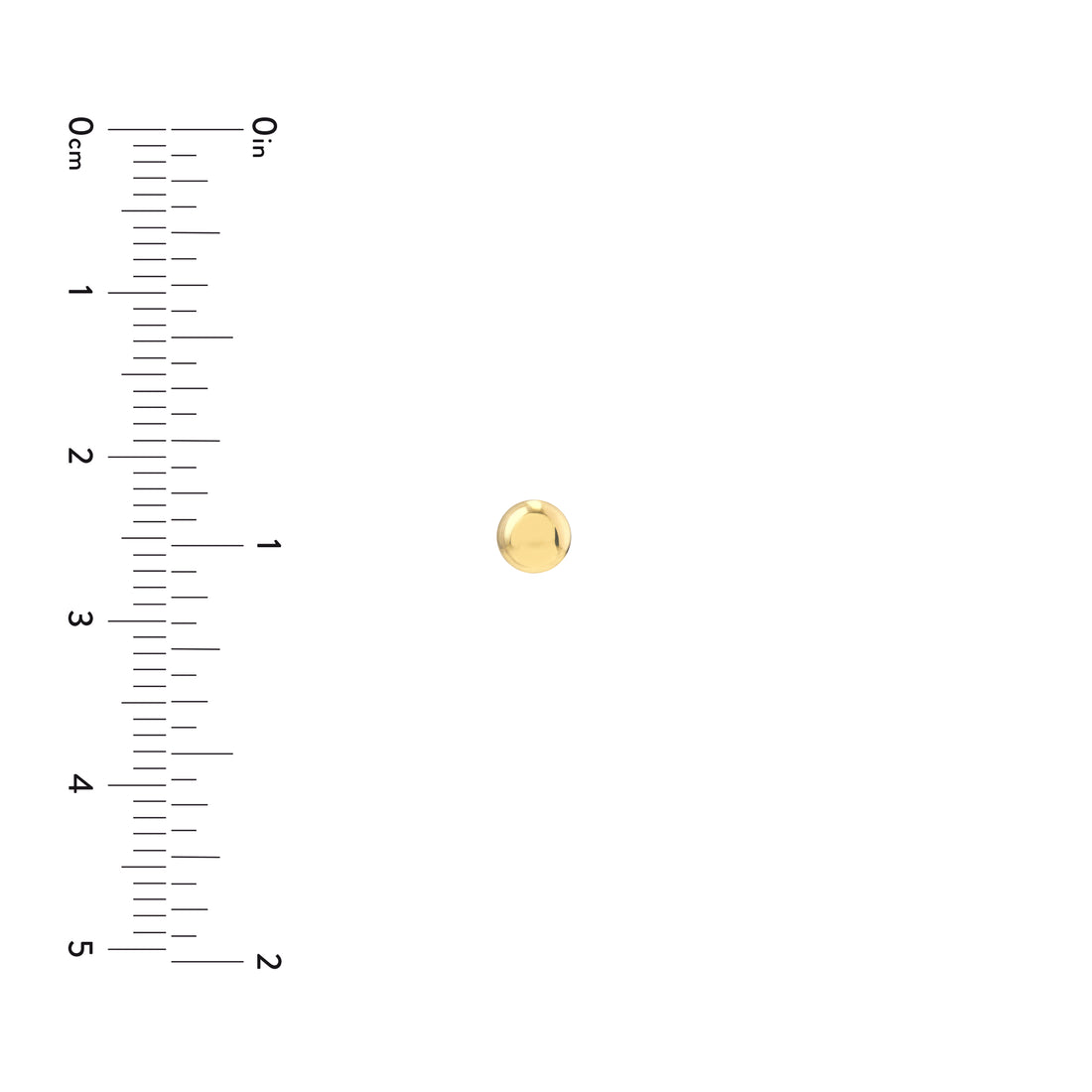 4.5MM FLAT ROUND PEBBLE STUD EARRINGS | 14K YELLOW GOLD | TM023439-14Y - Brownlee Jewelers