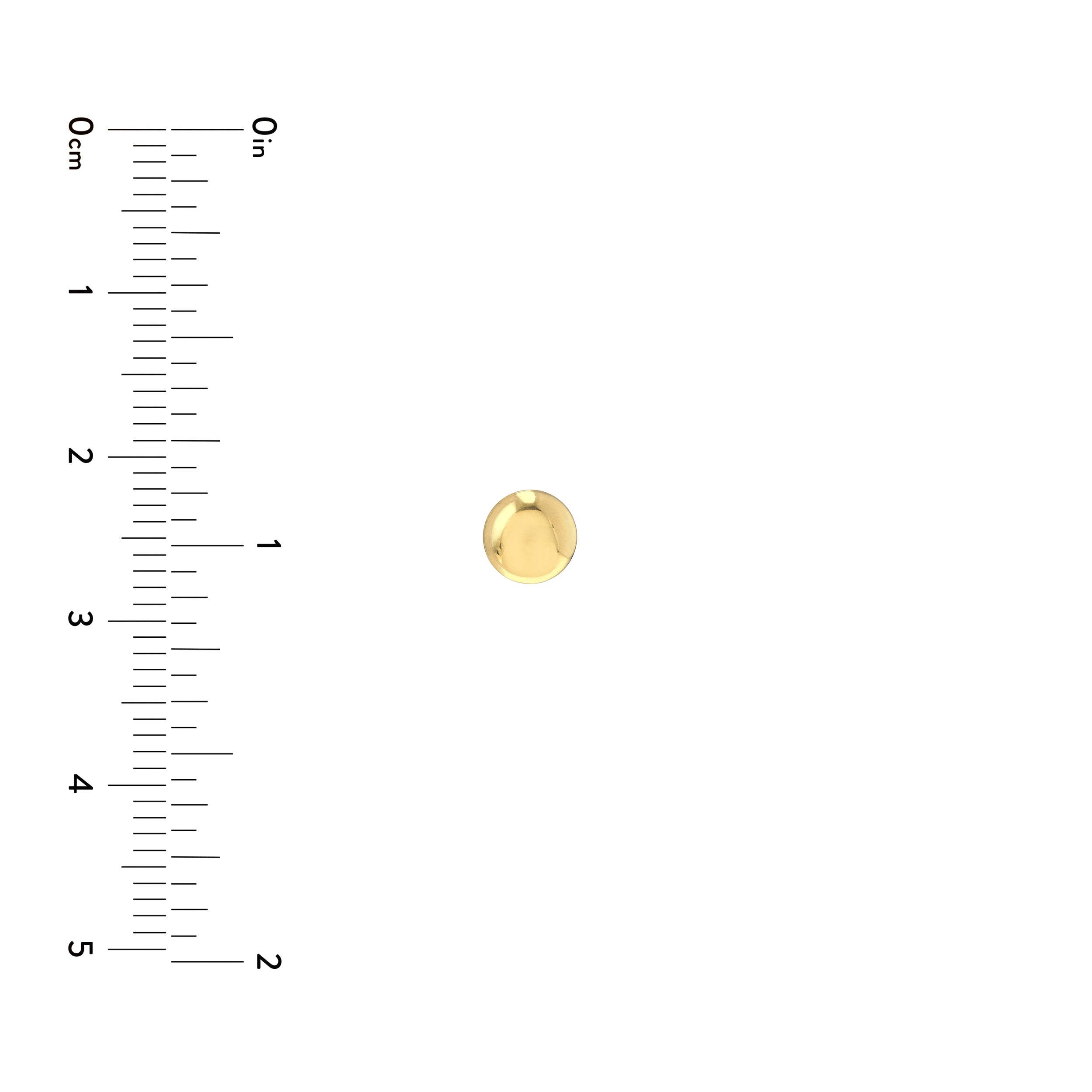 5.5MM FLAT ROUND PEBBLE STUD EARRINGS | 14K YELLOW GOLD | TM023440-14Y - Brownlee Jewelers