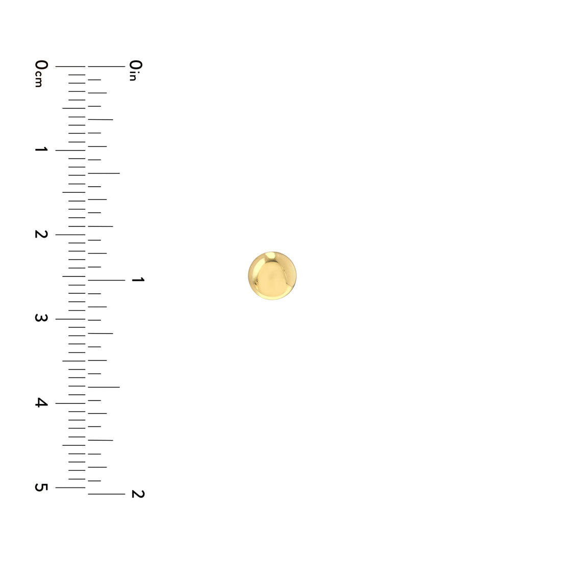 5.5MM FLAT ROUND PEBBLE STUD EARRINGS | 14K YELLOW GOLD | TM023440-14Y - Brownlee Jewelers