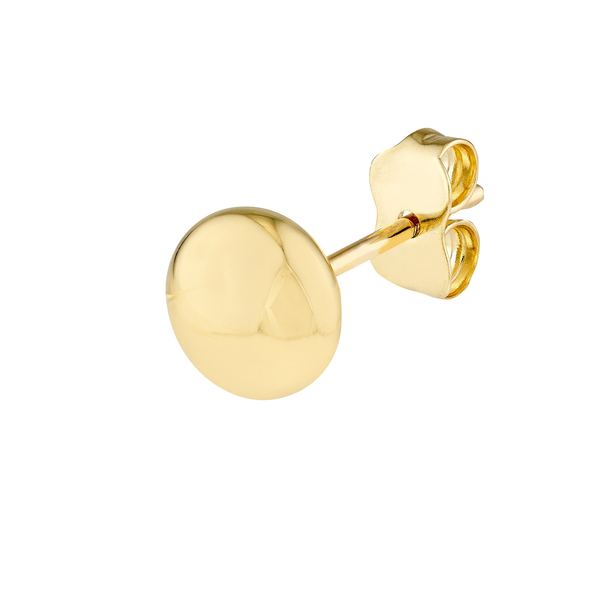 7MM FLAT ROUND PEBBLE STUD EARRINGS | 14K YELLOW GOLD | TM023441-14Y - Brownlee Jewelers