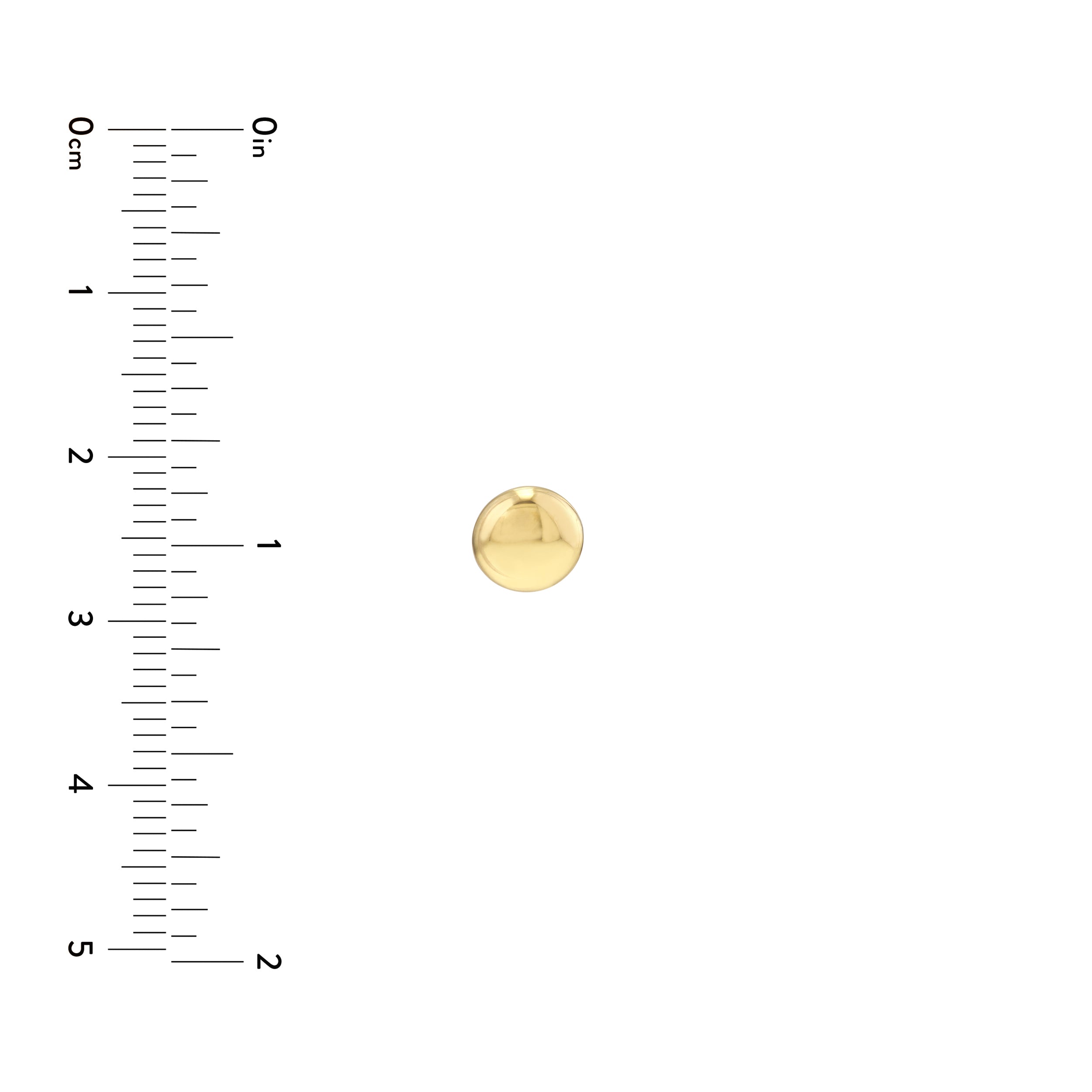 7MM FLAT ROUND PEBBLE STUD EARRINGS | 14K YELLOW GOLD | TM023441-14Y - Brownlee Jewelers