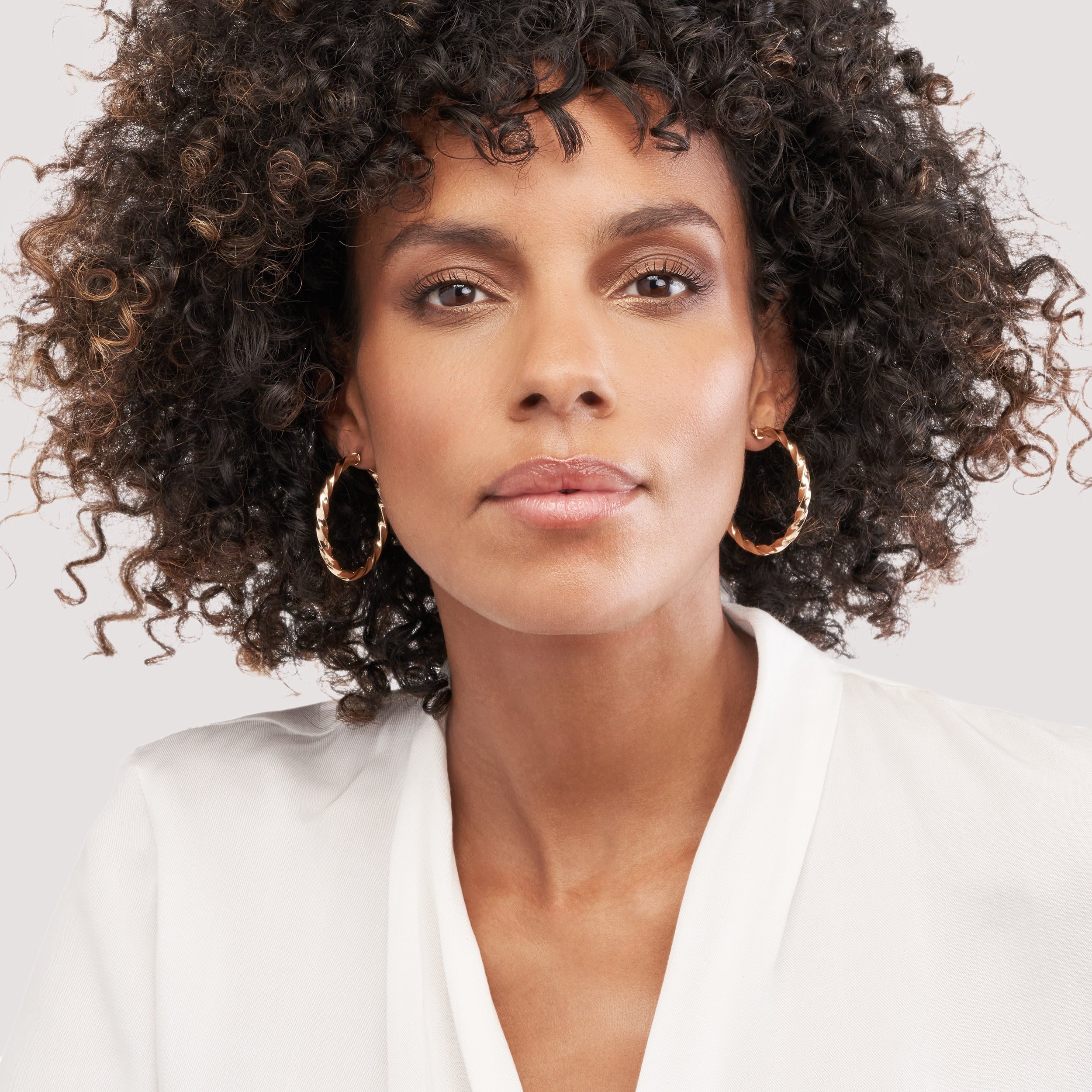3MM X 35MM TWISTED HOOP EARRINGS | 14K YELLOW GOLD | TM023461-14Y - Brownlee Jewelers