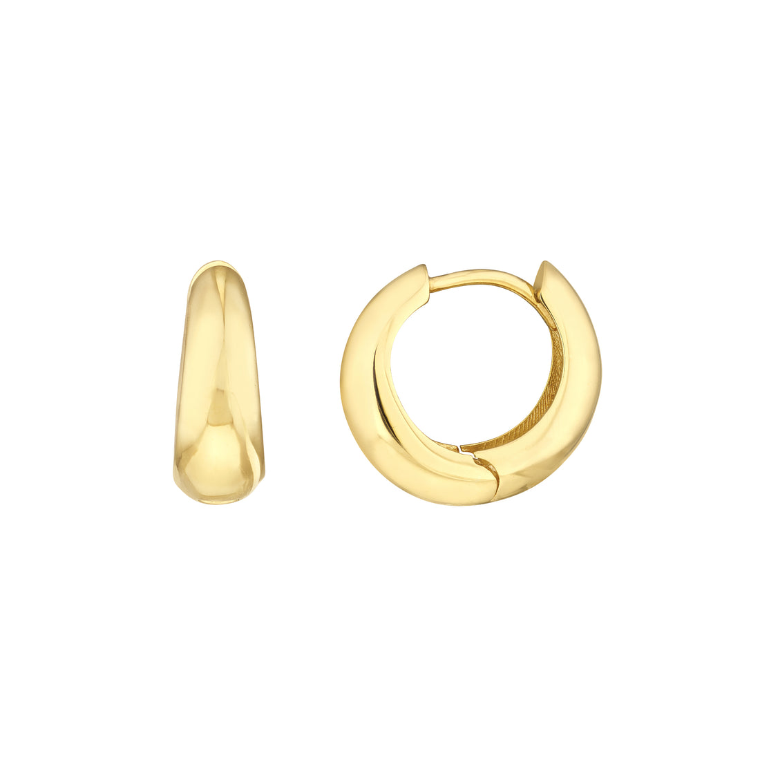 SMALL PUFFED HUGGIE EARRINGS | 10K YELLOW GOLD | TM023480-10Y - Brownlee Jewelers