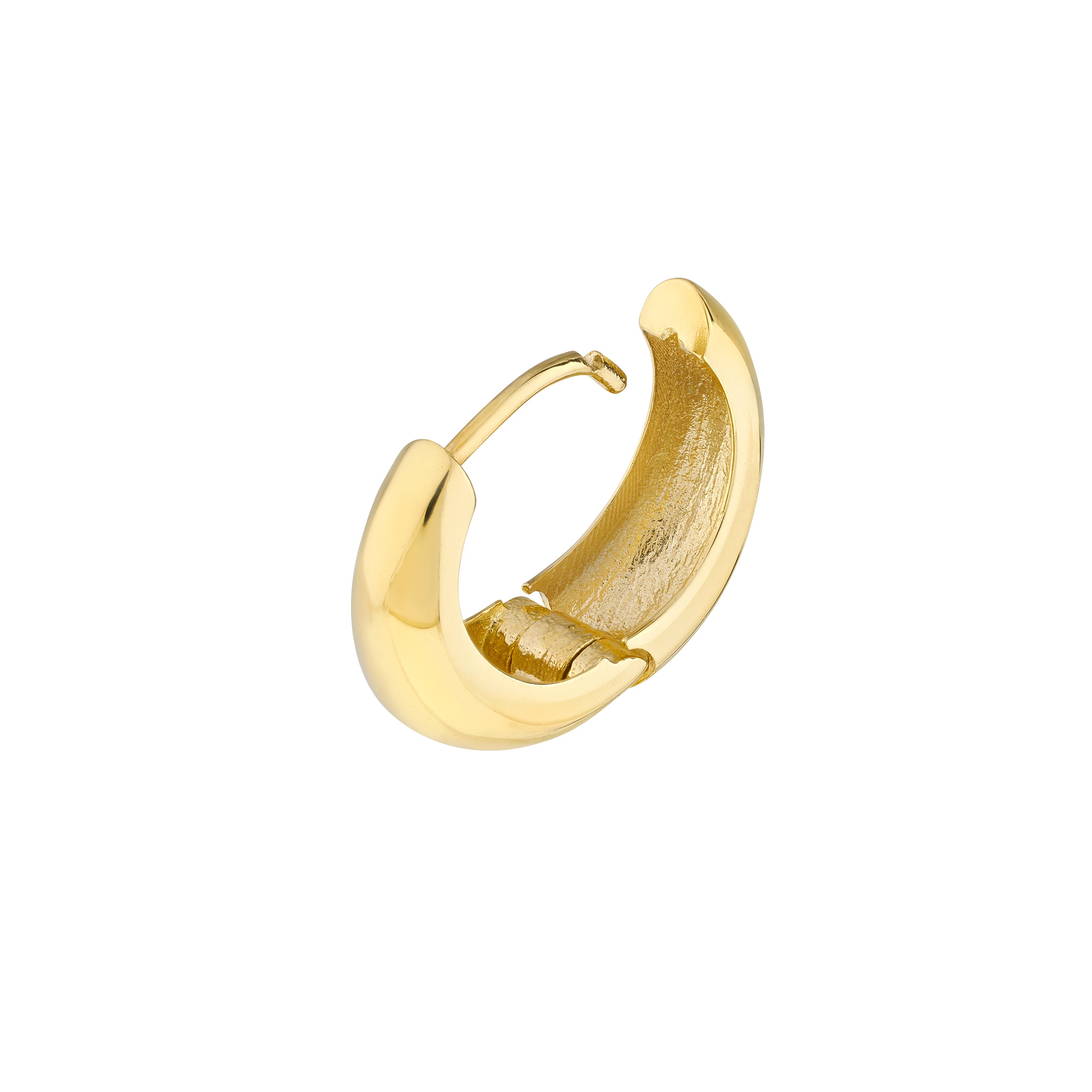 SMALL PUFFED HUGGIE EARRINGS | 10K YELLOW GOLD | TM023480-10Y - Brownlee Jewelers