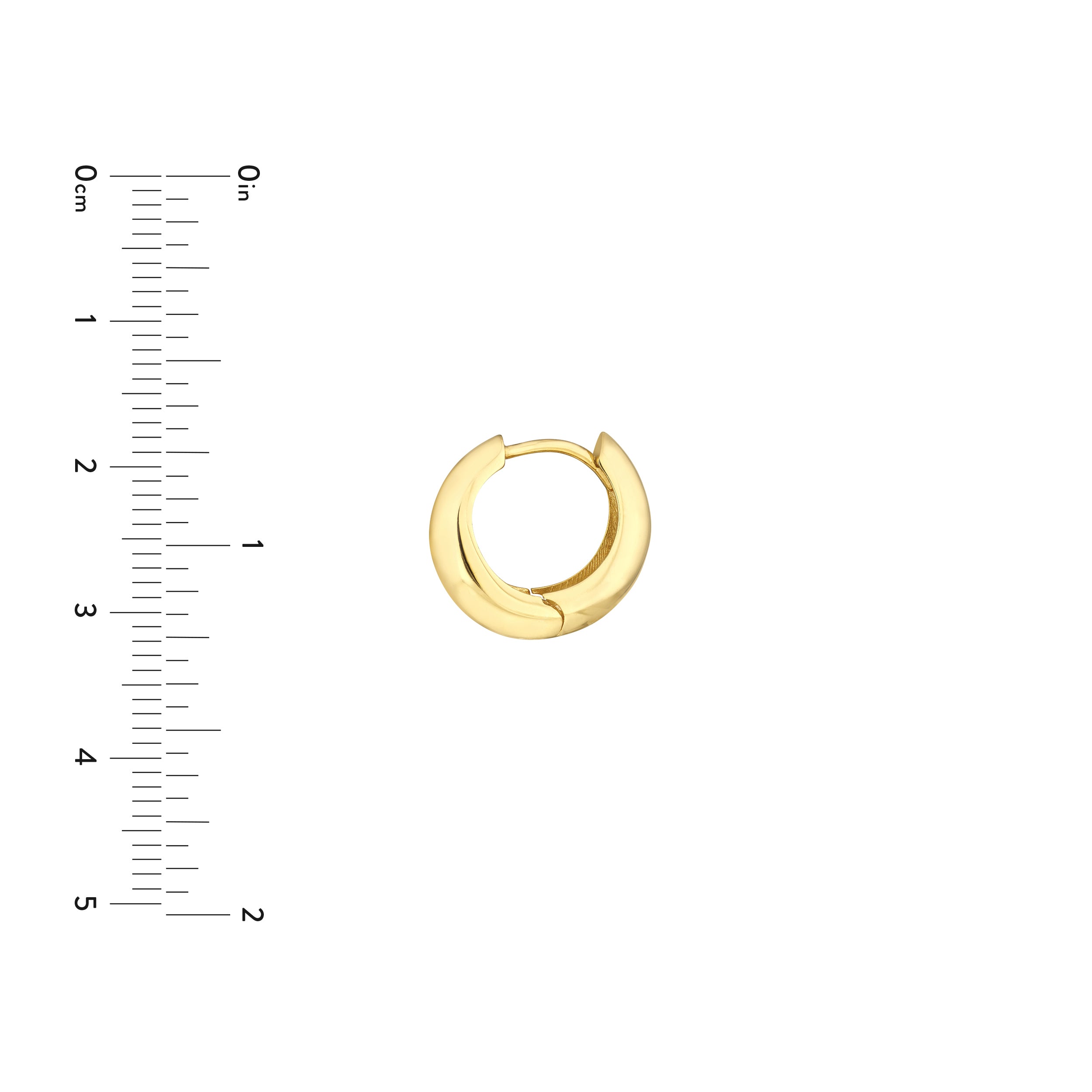 SMALL PUFFED HUGGIE EARRINGS | 10K YELLOW GOLD | TM023480-10Y - Brownlee Jewelers