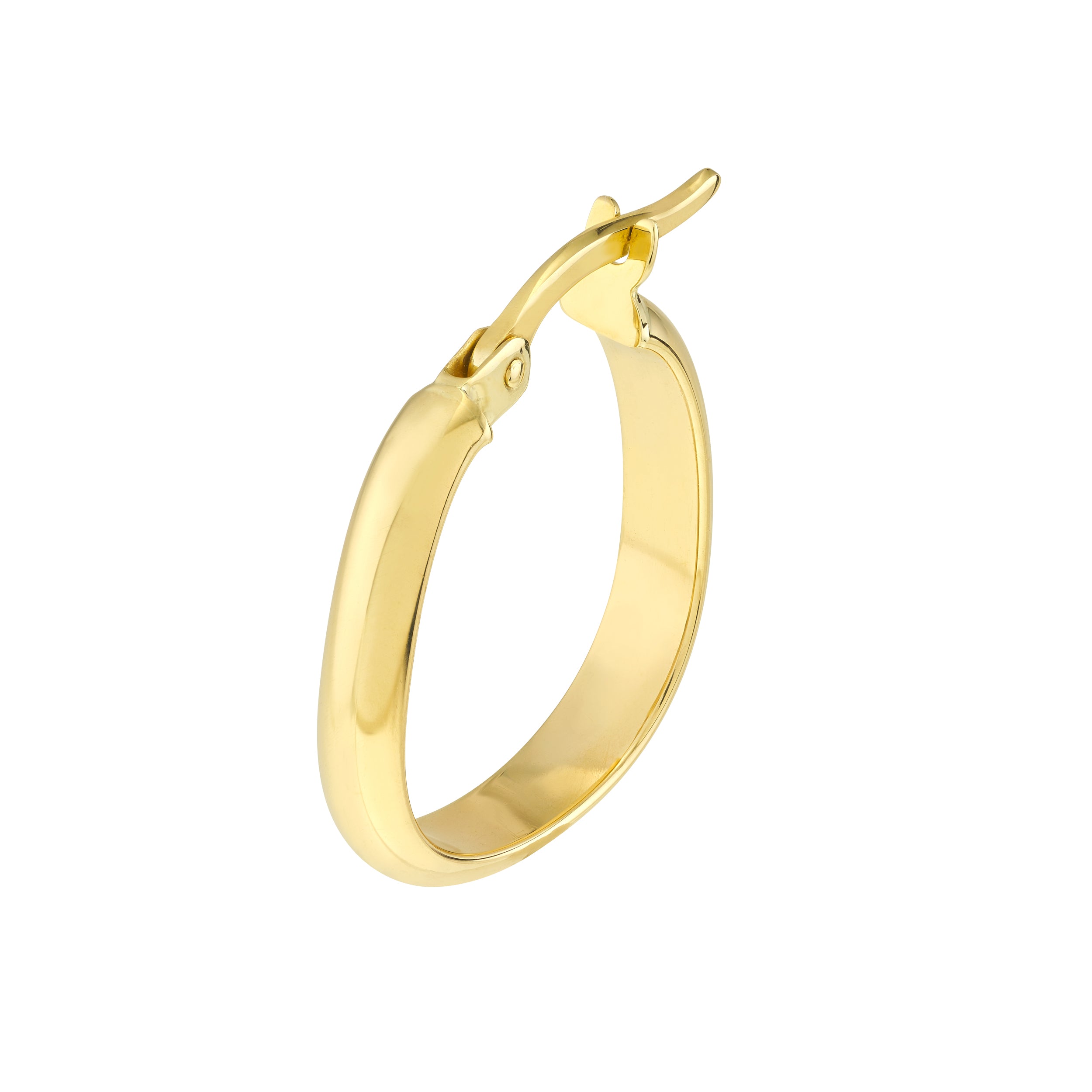 13.7MM POLISHED ROUND HOOP EARRINGS | 10K YELLOW GOLD | TM023496-10Y - Brownlee Jewelers