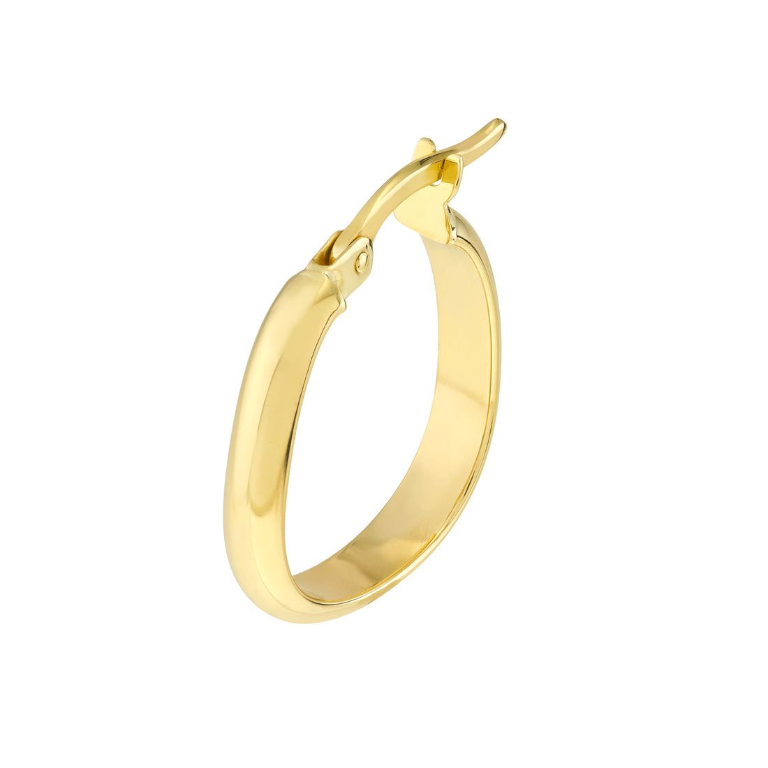 13.7MM POLISHED ROUND HOOP EARRINGS | 10K YELLOW GOLD | TM023496-10Y - Brownlee Jewelers
