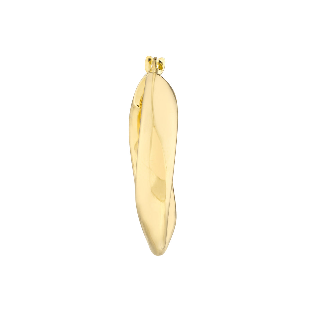 15MM POLISHED ROUND WAVE HOOP EARRINGS | 10K YELLOW GOLD | TM023507-10Y - Brownlee Jewelers
