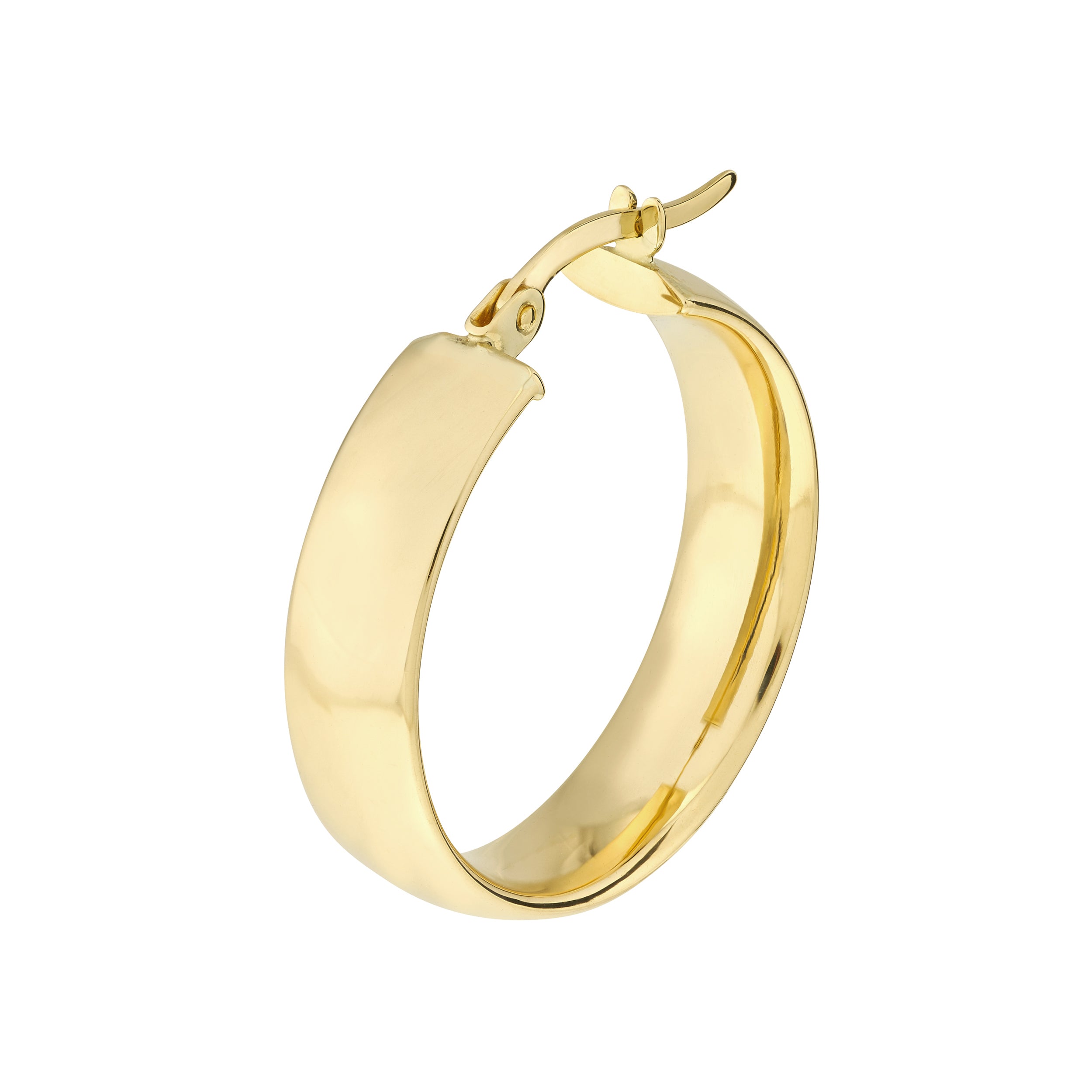 20MM POLISHED ROUND HOOP EARRINGS | 10K YELLOW GOLD | TM023509-10Y - Brownlee Jewelers