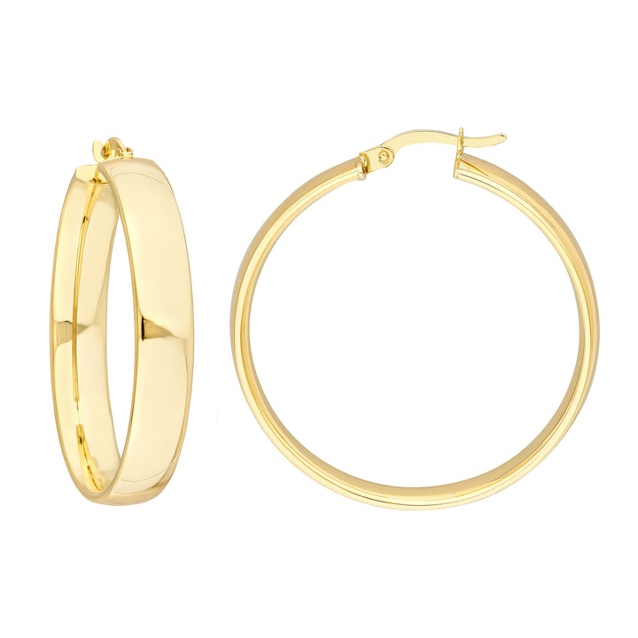 30MM ROUND HOOP EARRINGS | 10K YELLOW GOLD | TM023585-10Y - Brownlee Jewelers