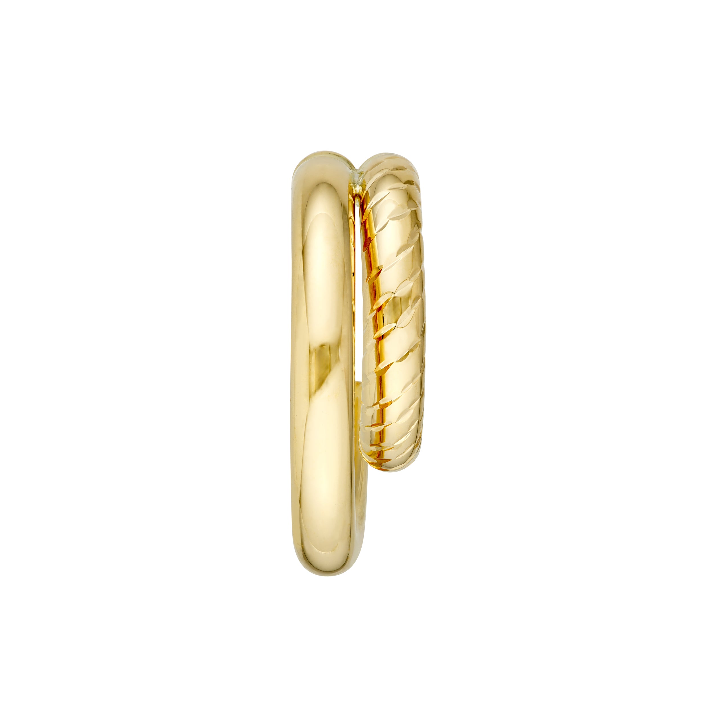 20MM DOUBLE TWISTED HOOP EARRINGS | 14K YELLOW GOLD | TM024032-14Y - Brownlee Jewelers