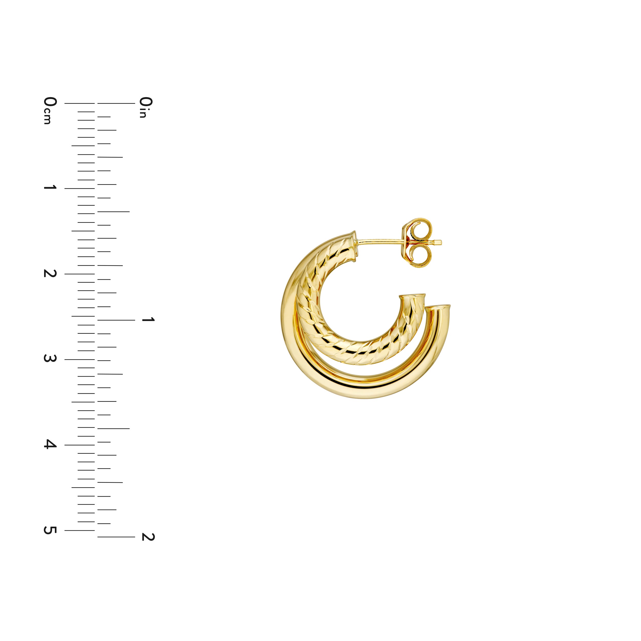 20MM DOUBLE TWISTED HOOP EARRINGS | 14K YELLOW GOLD | TM024032-14Y - Brownlee Jewelers