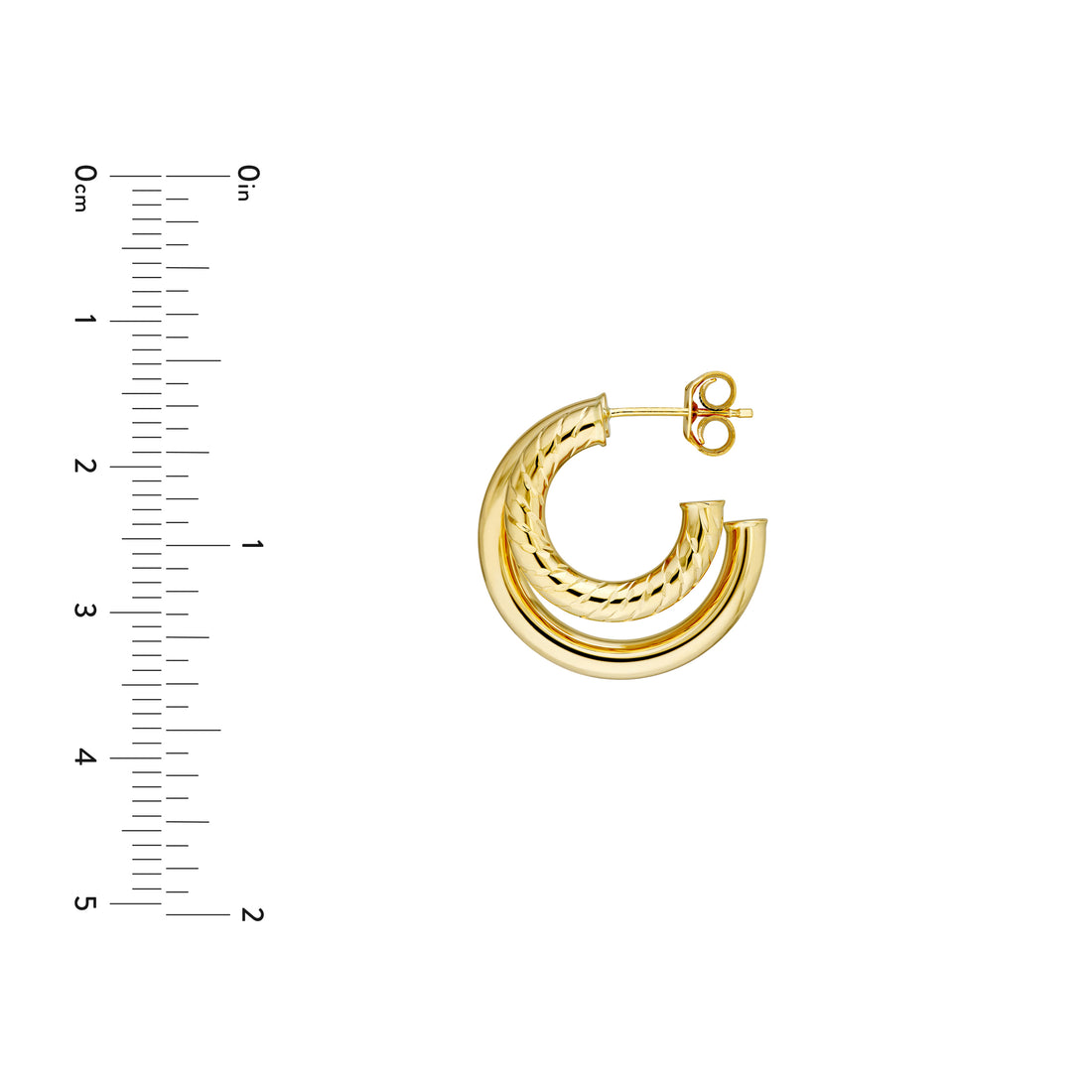 20MM DOUBLE TWISTED HOOP EARRINGS | 14K YELLOW GOLD | TM024032-14Y - Brownlee Jewelers