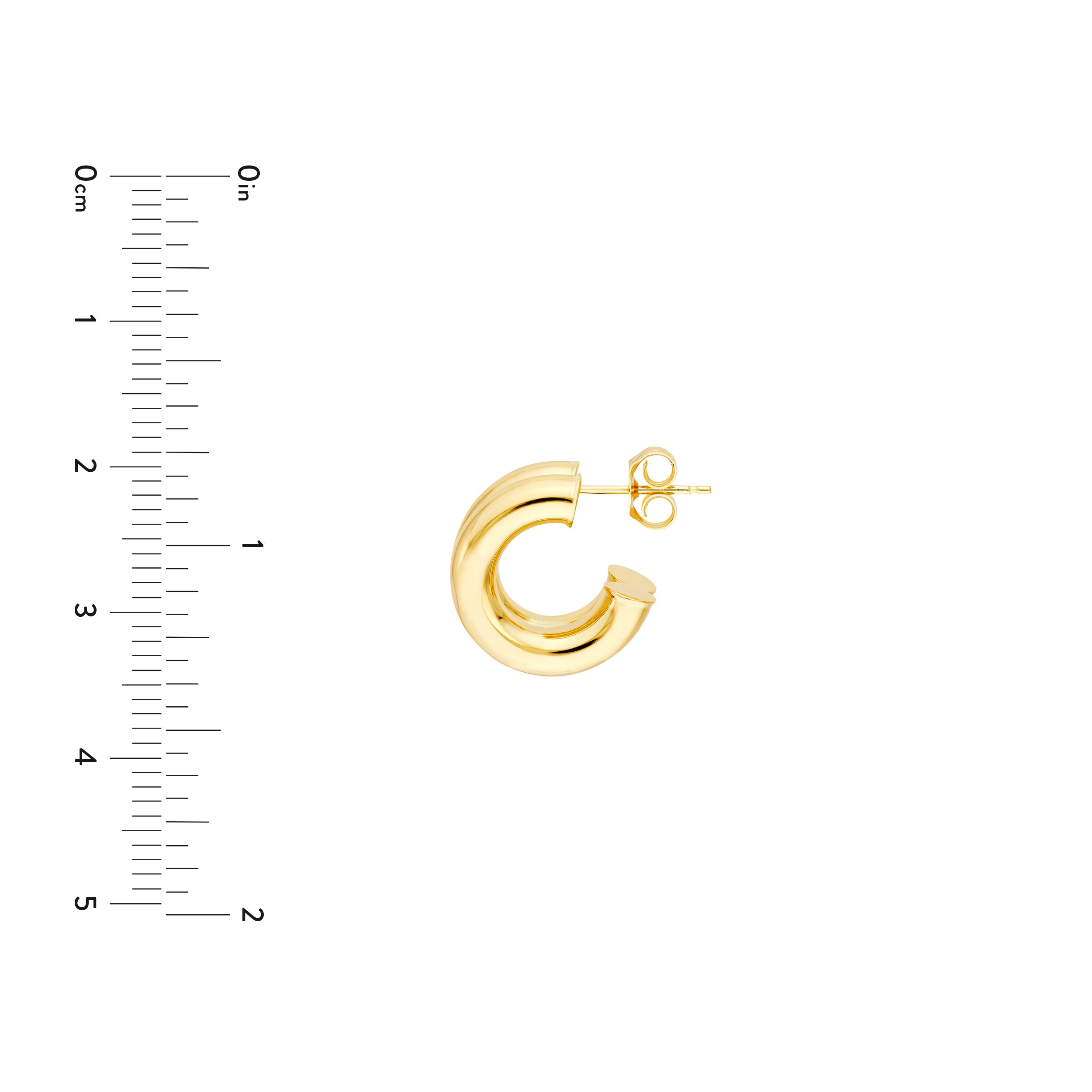 15MM SMALL DOUBLE HOOP EARRINGS | 14K YELLOW GOLD | TM024033-14Y - Brownlee Jewelers